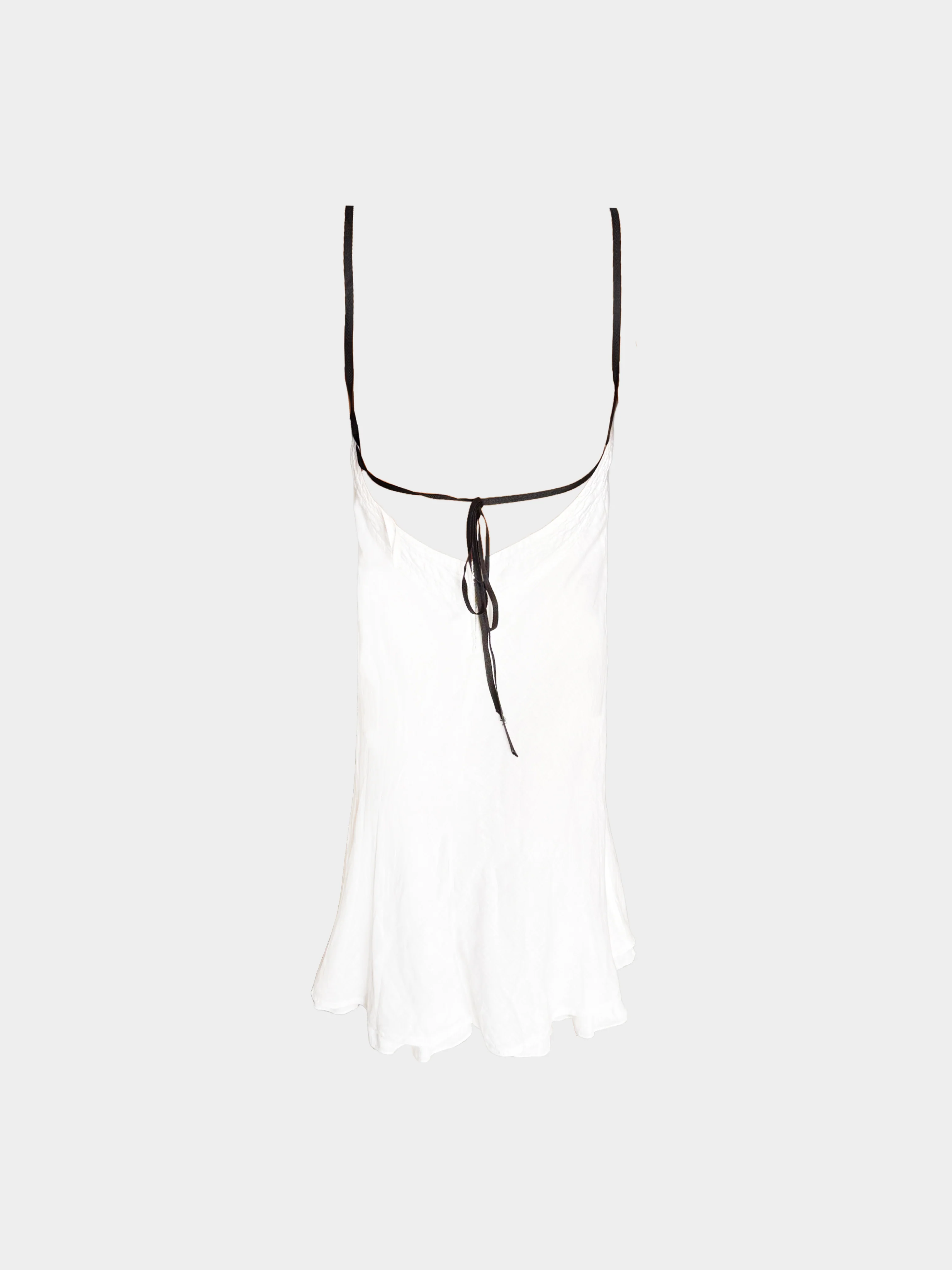 Miu Miu SS 2005 White Cotton Linen Abstract Print Dress - Image 2
