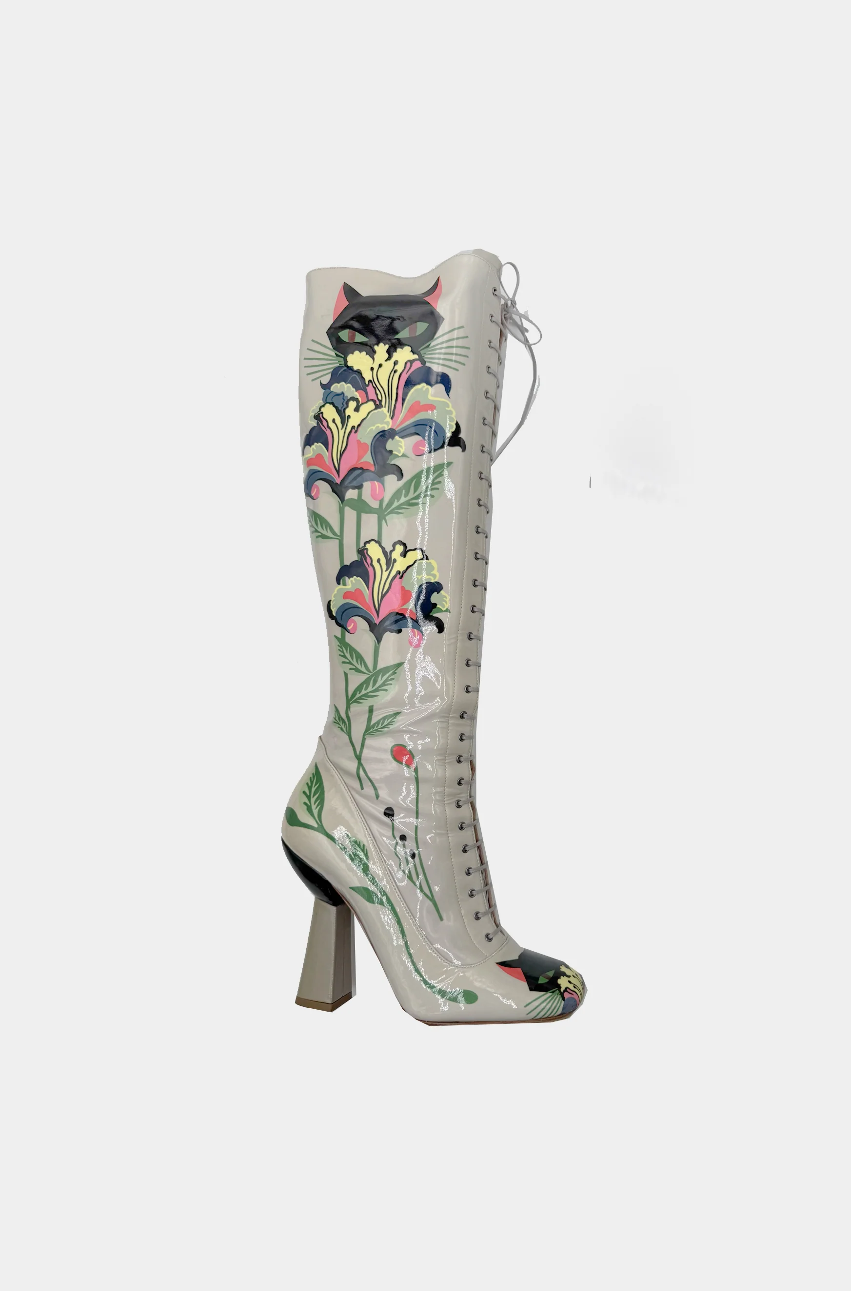 Miu Miu SS 2014 Grey Cat Boots