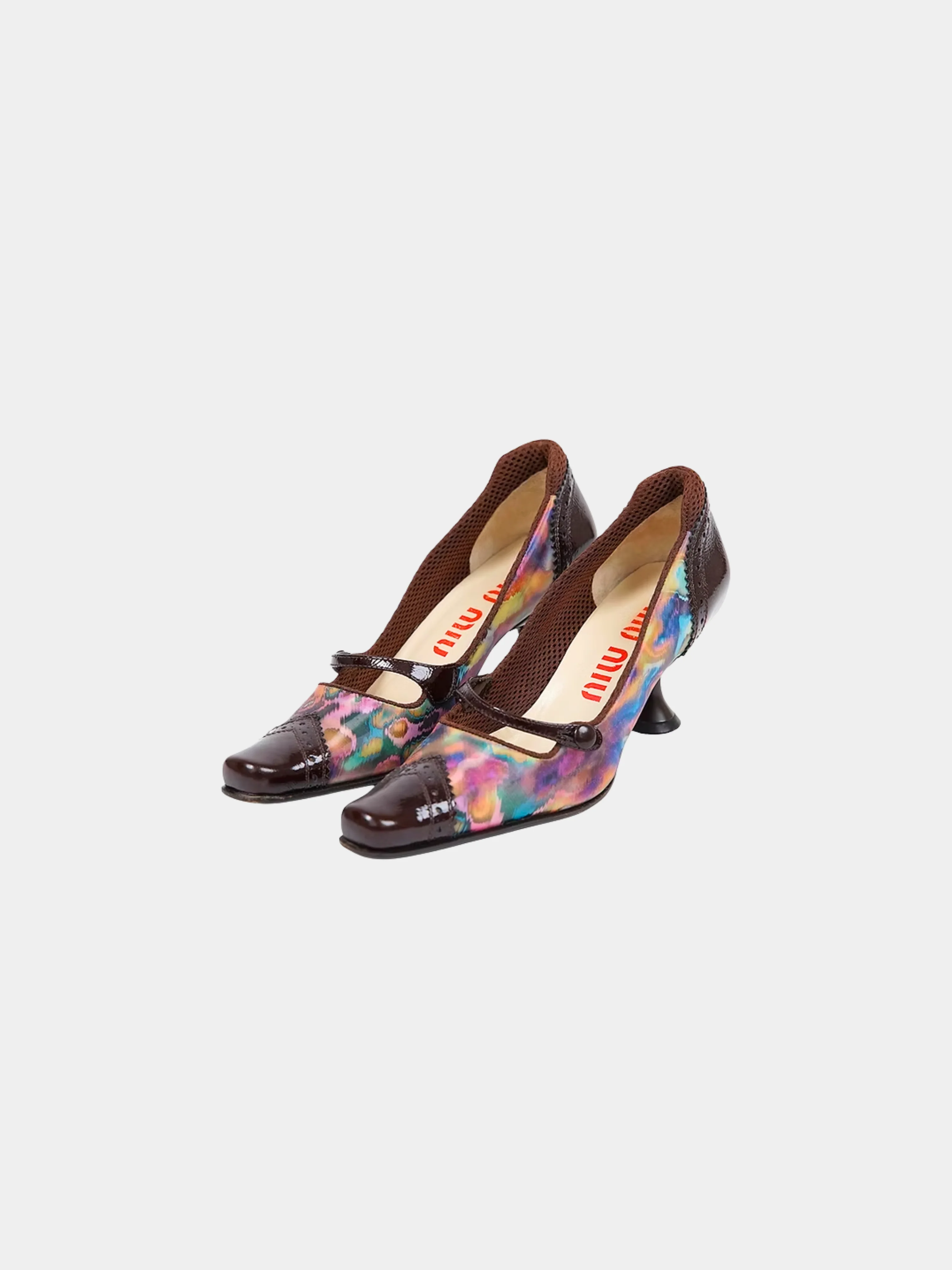 Miu Miu SS1999 Multicolored Holographic Heels - Image 2