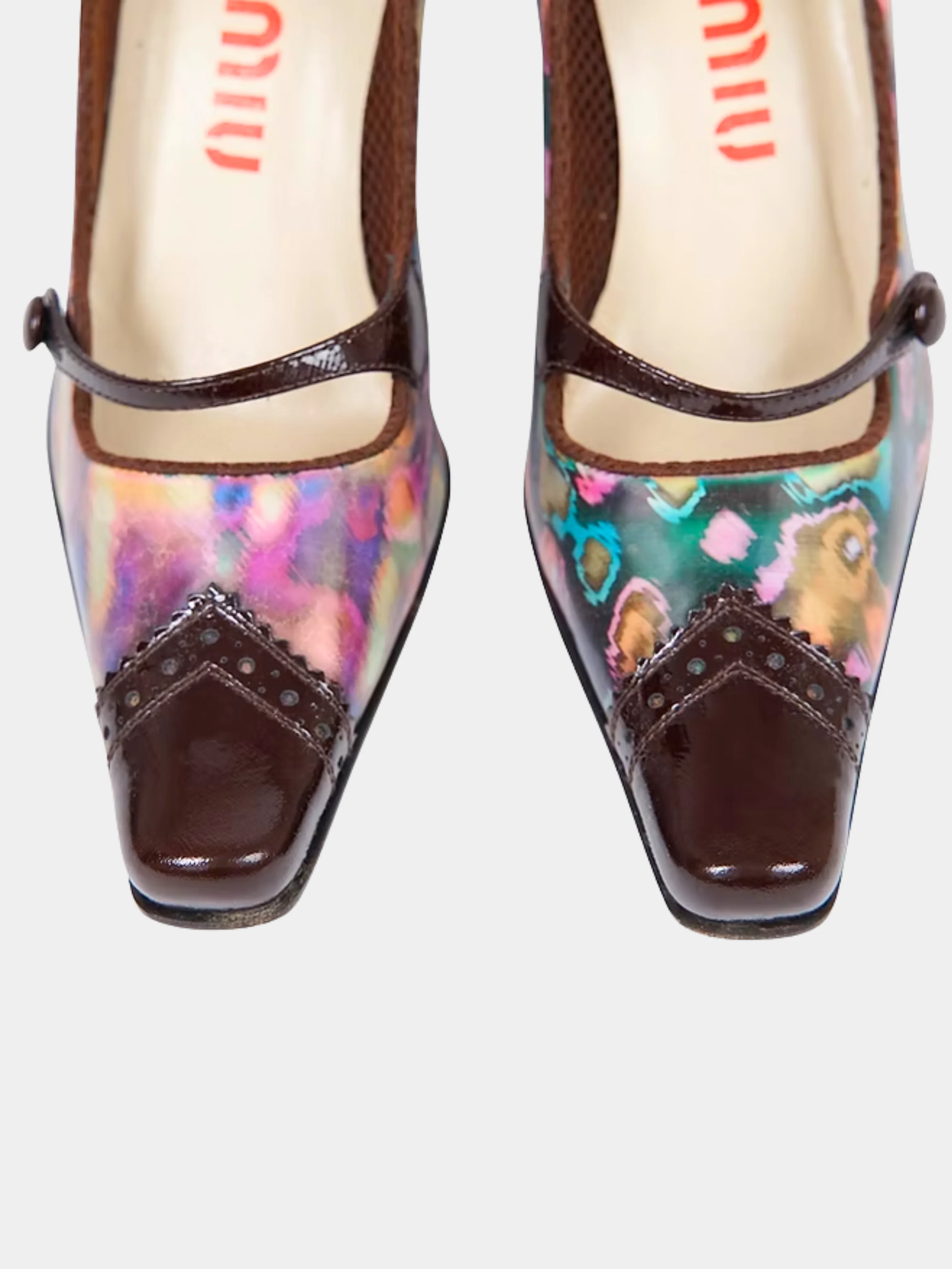 Miu Miu SS1999 Multicolored Holographic Heels - Image 3