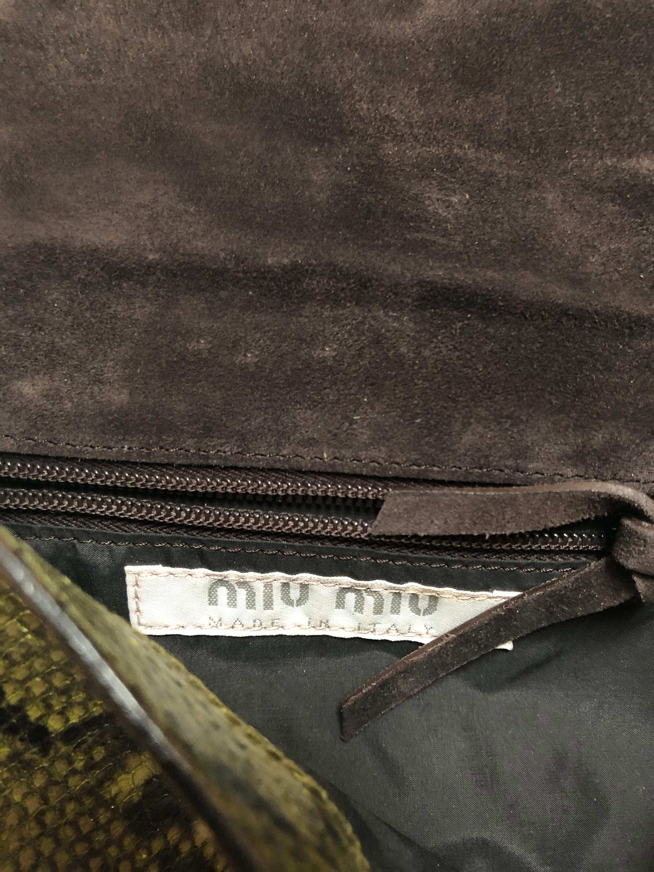 Miu Miu x Prada 2002 Python Green Bag - Image 4