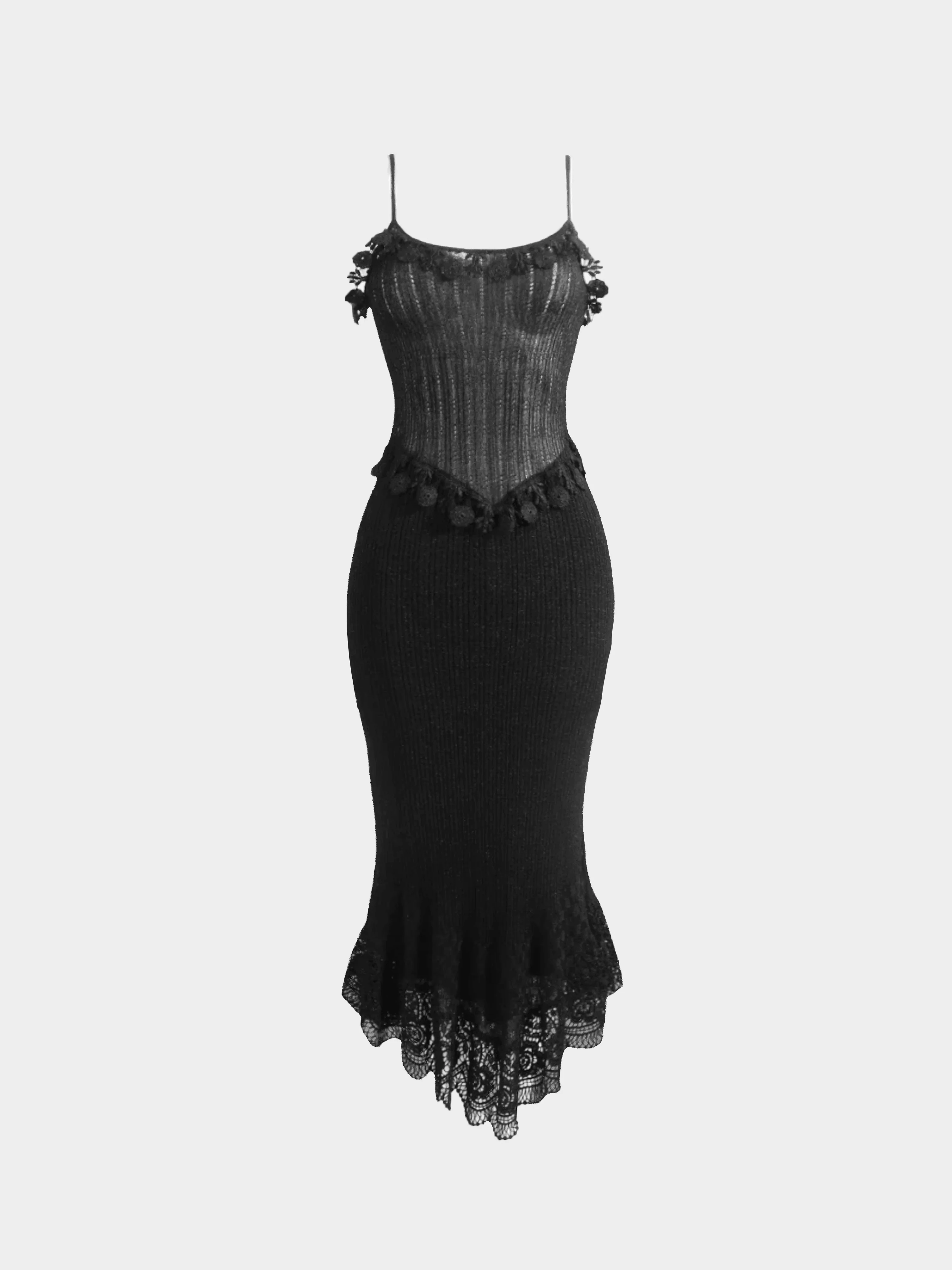 Moschino 1990s Black Knit Dress and Cardigan Set - Image 2