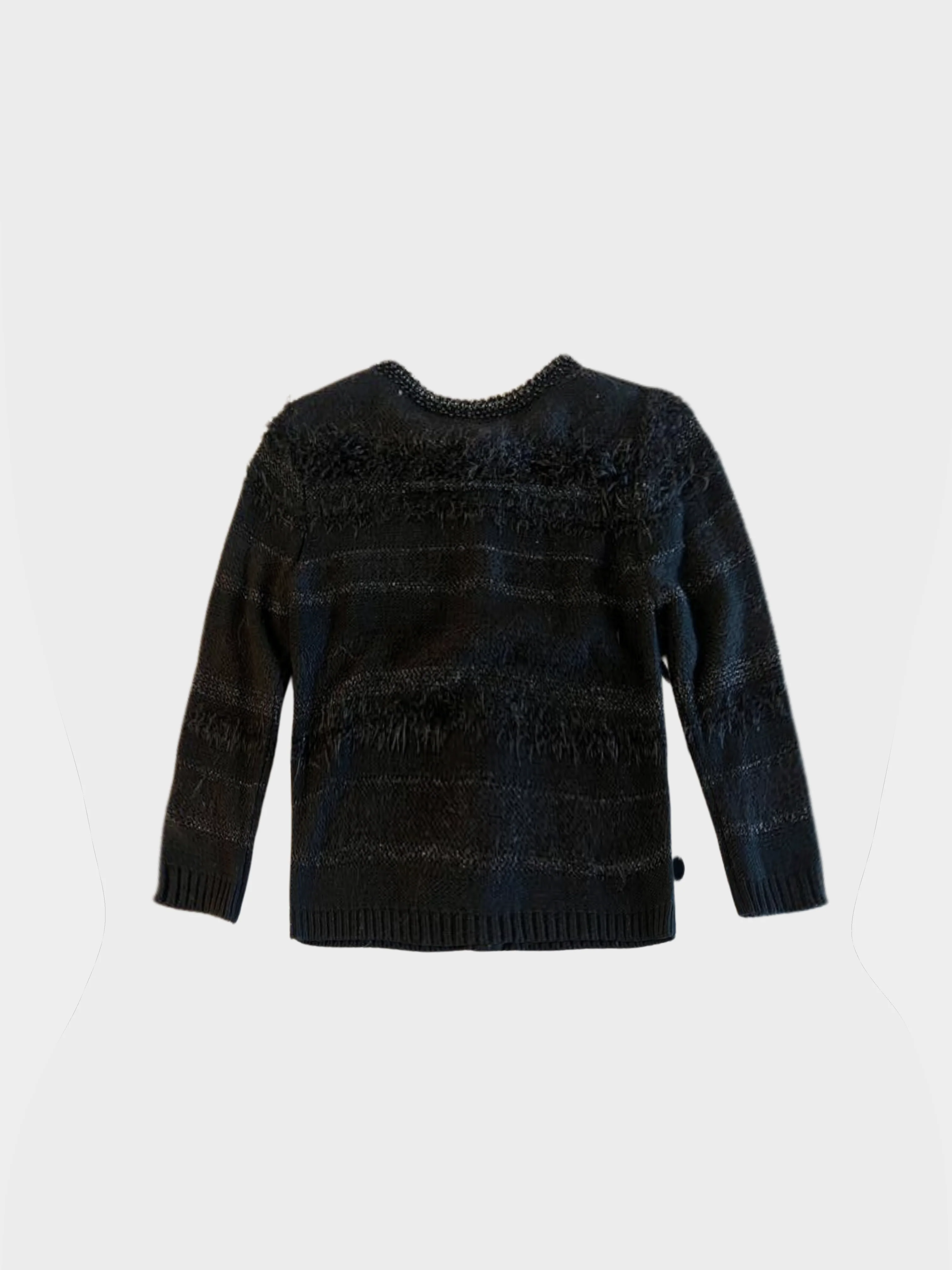 Moschino 1990s Cheap and Chic Black Sequin Cardigan - Image 2