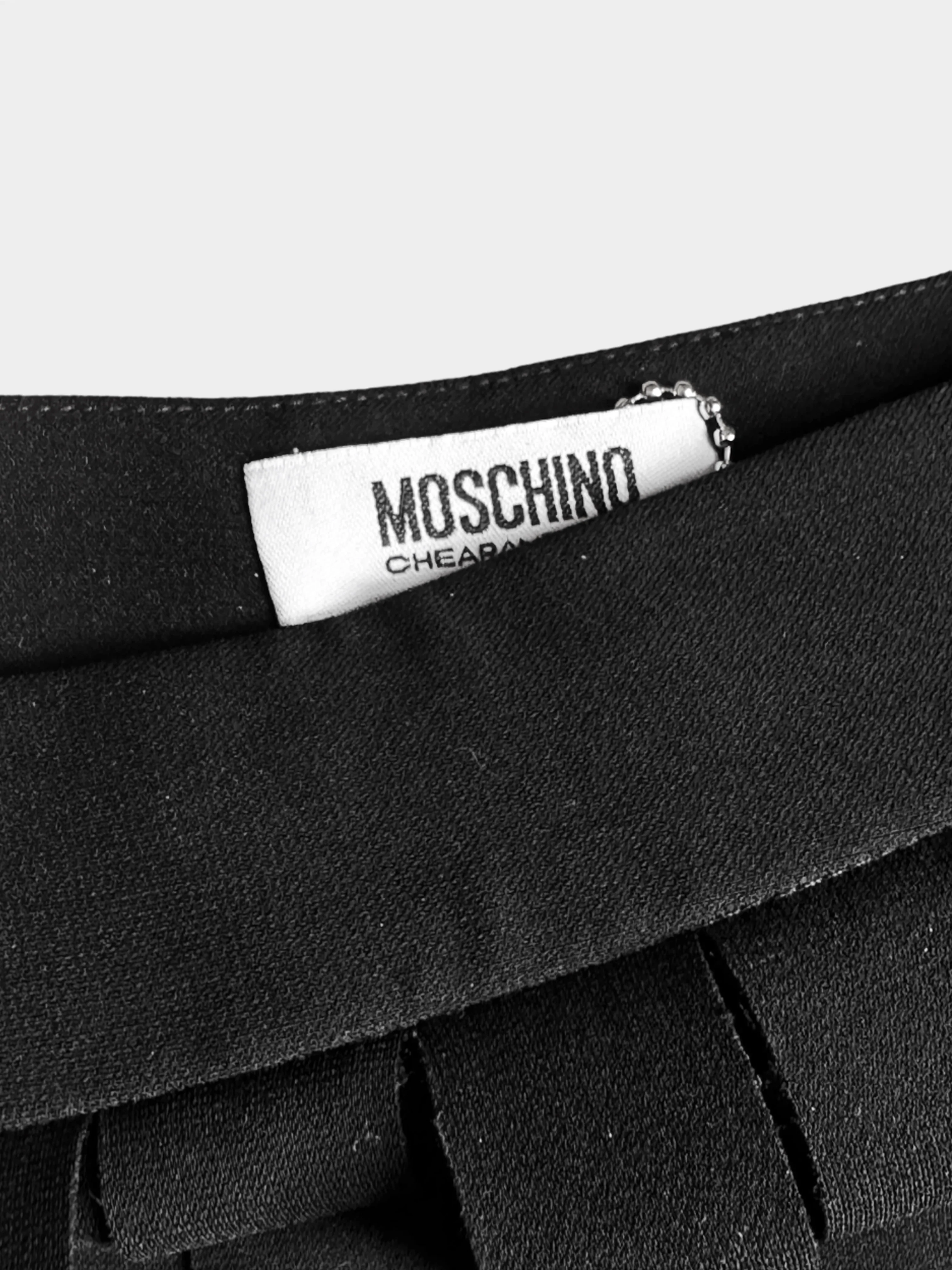 Moschino Cheap and Chic 1990s Black Fringed Shorts - Image 2