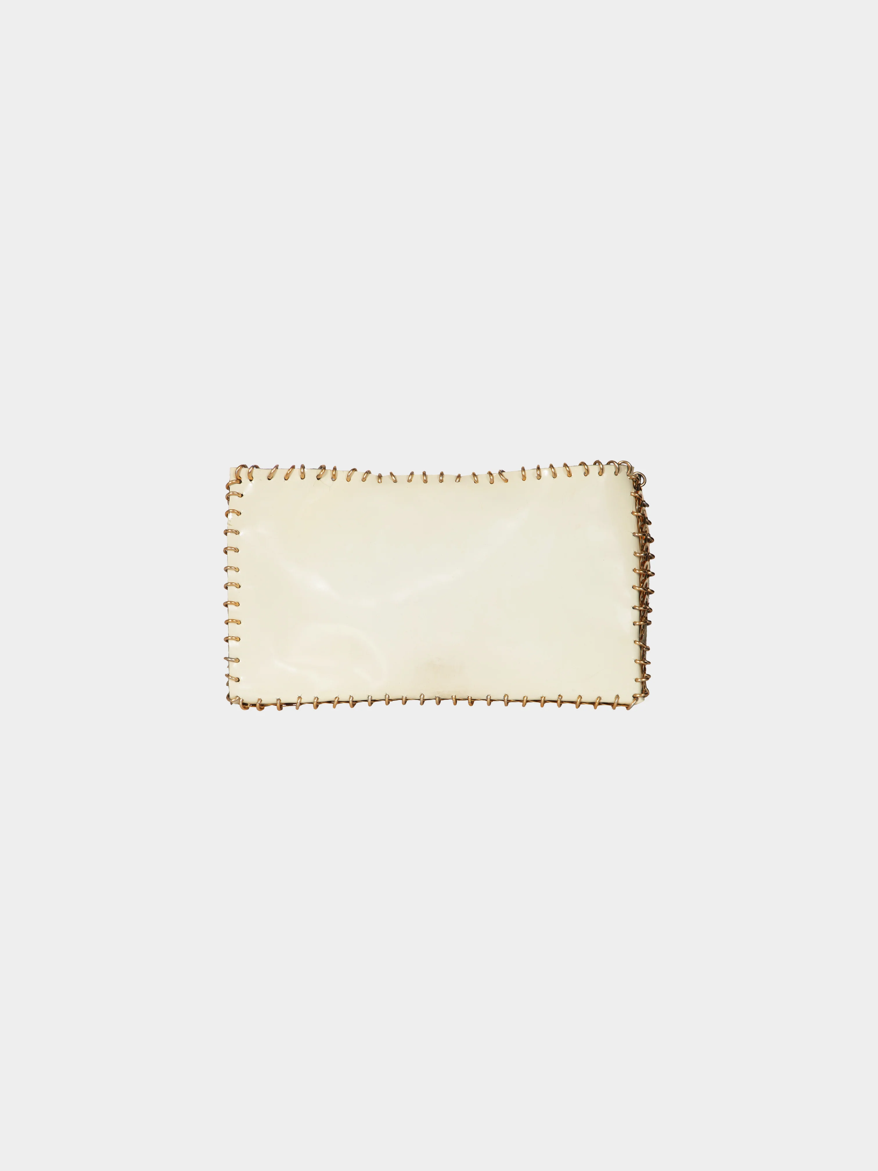 Paco Rabanne 1960s-Early 1970s Leather and Metal Link Clutch Bag - Image 2