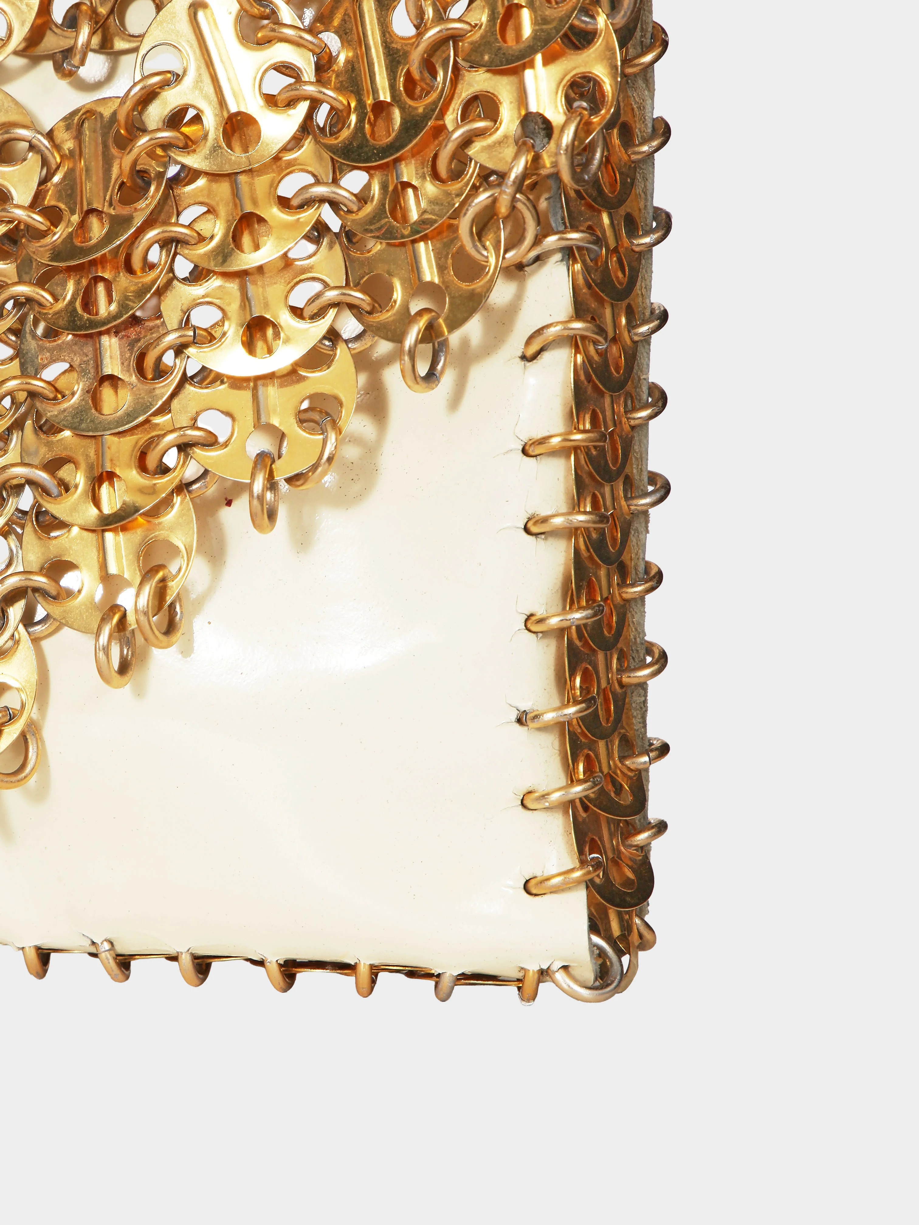 Paco Rabanne 1960s-Early 1970s Leather and Metal Link Clutch Bag - Image 4