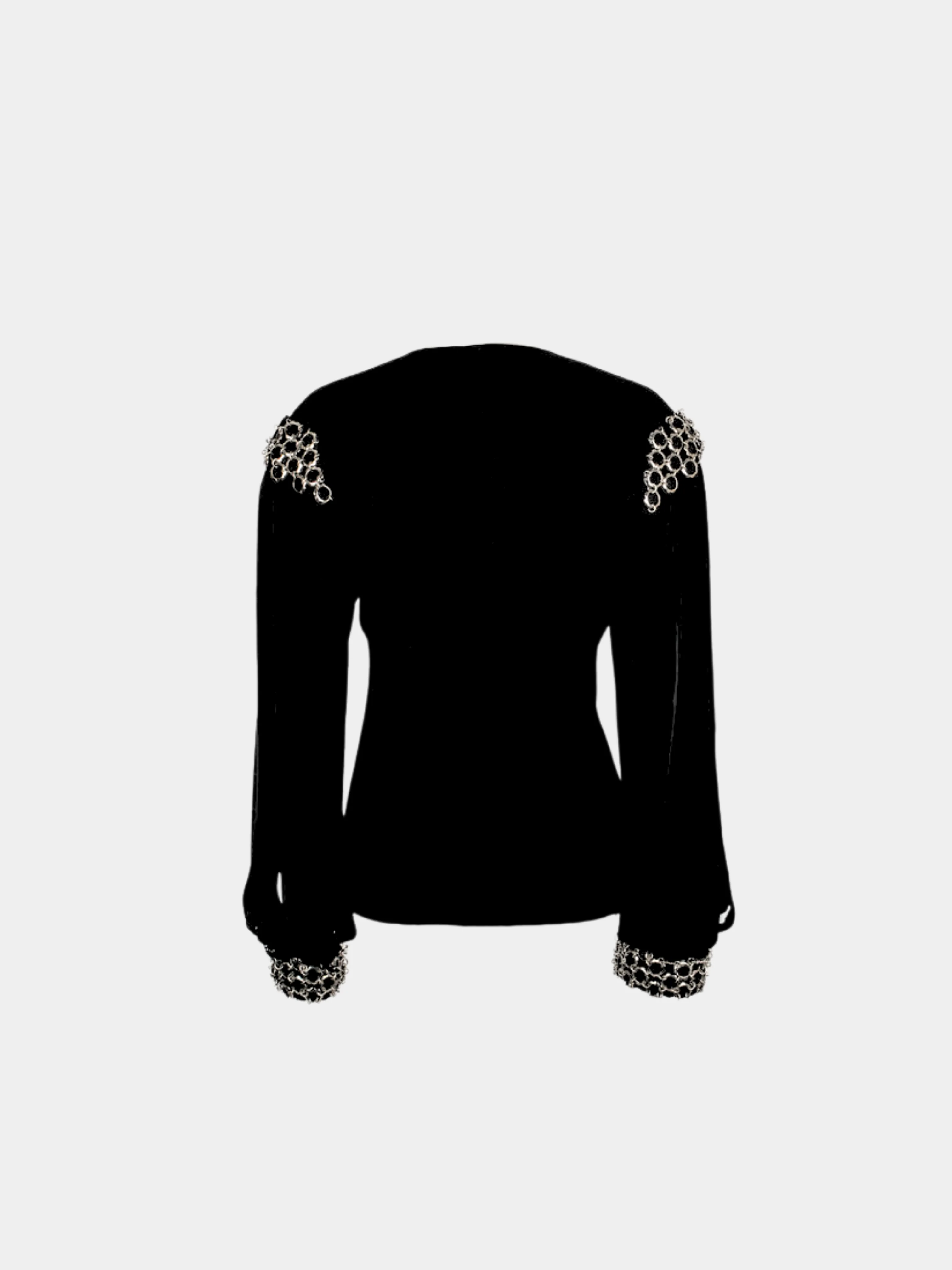 Paco Rabanne 1980s Black Rhodoid Pastilles Jacket - Image 2
