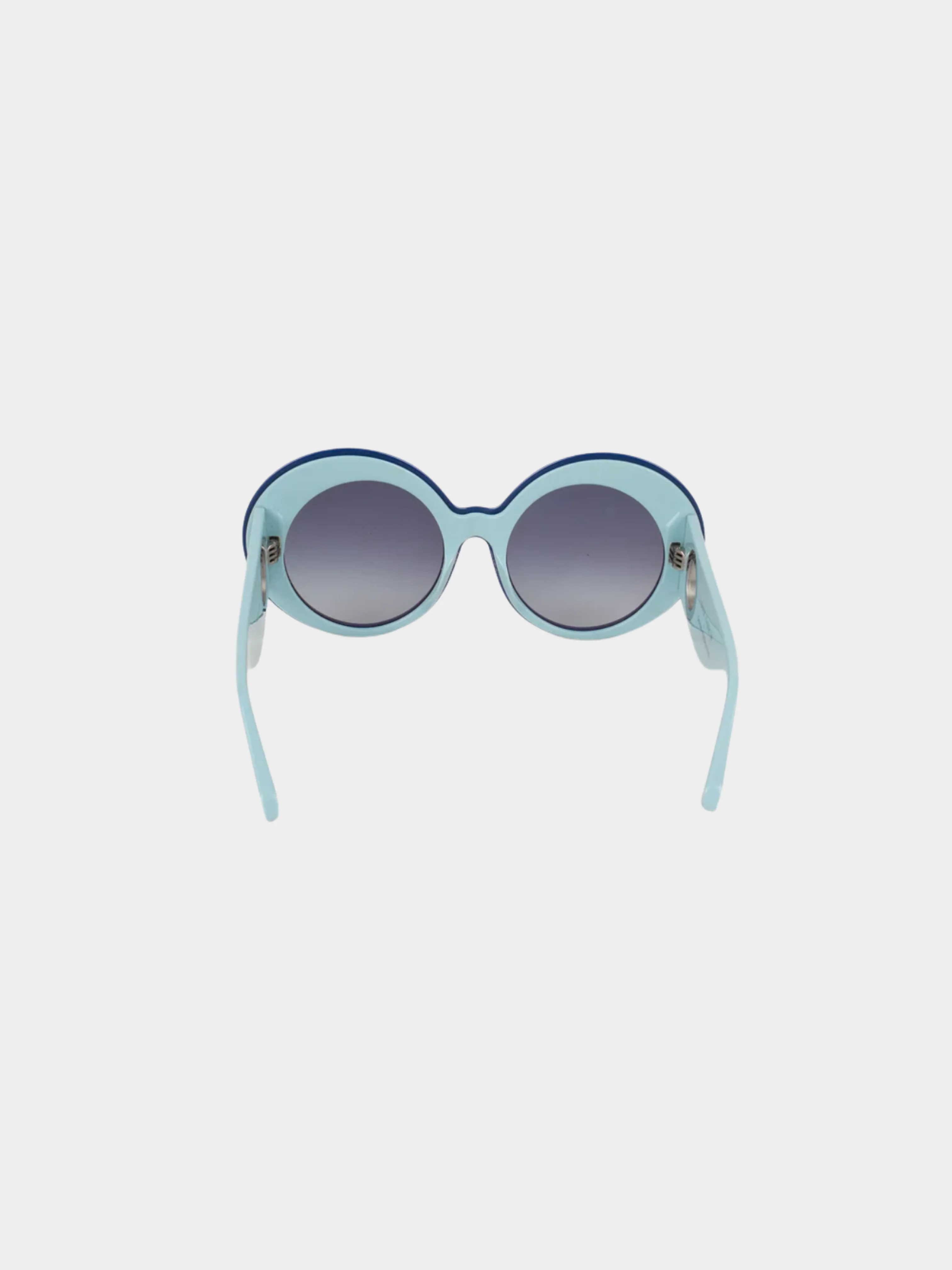 Paco Rabanne 2021 Blue Oversized Frame Sunglasses - Image 2