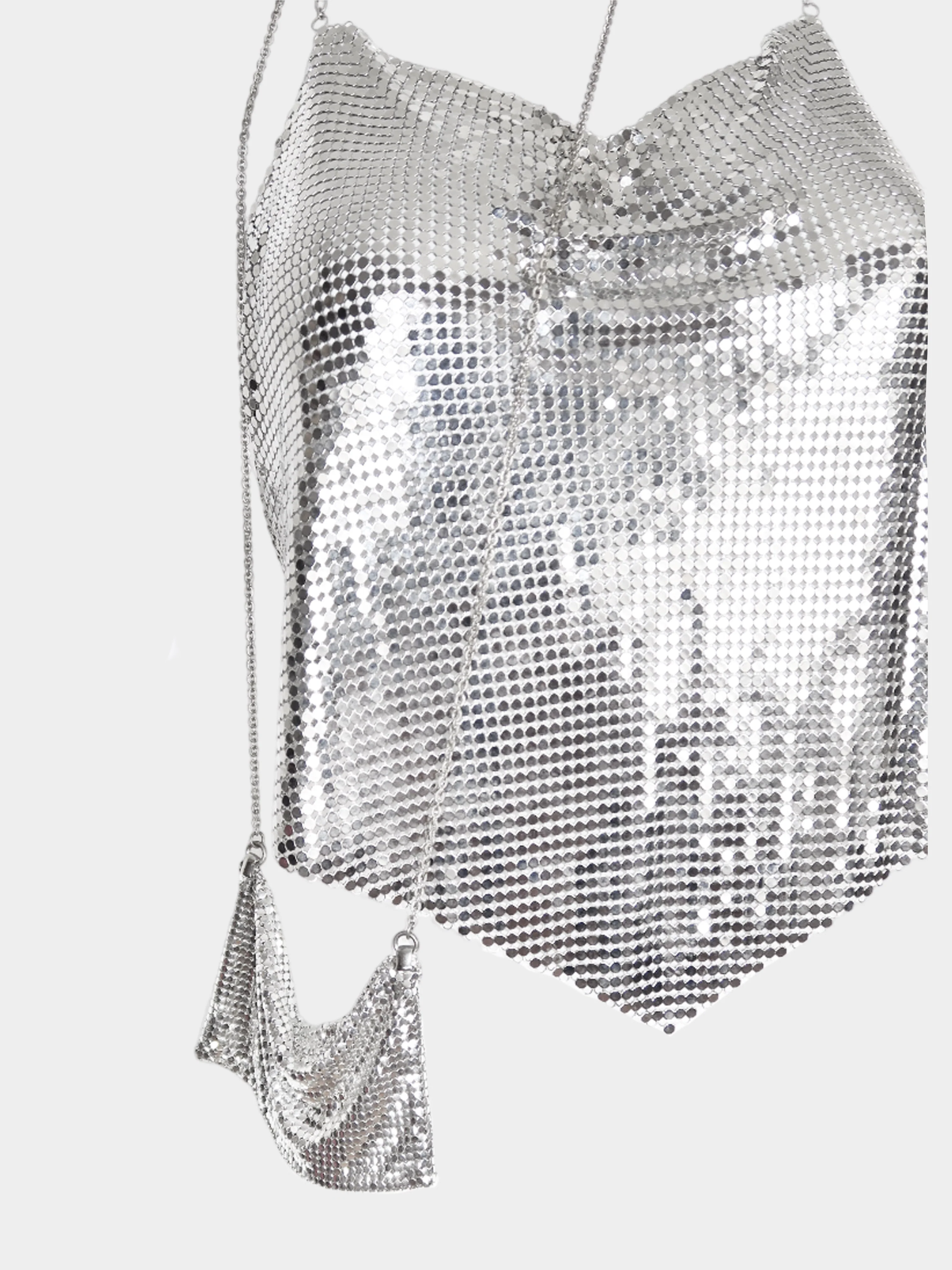 Paco Rabanne SS 1999 Chain Mail Backless Top and Mini Bag Set - Image 3