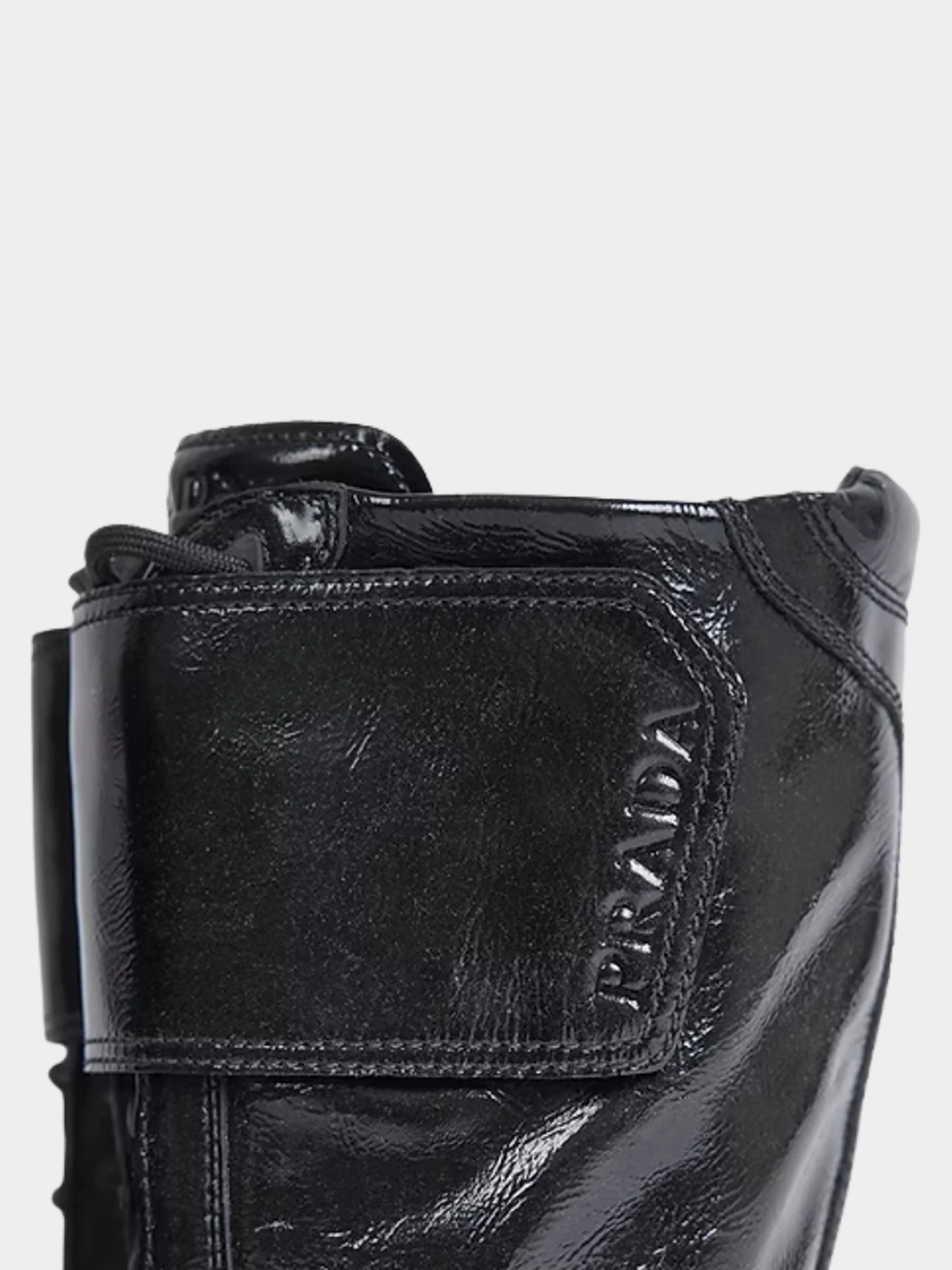 Prada 1990s Black Sport Lace Up Knee Boots - Image 4