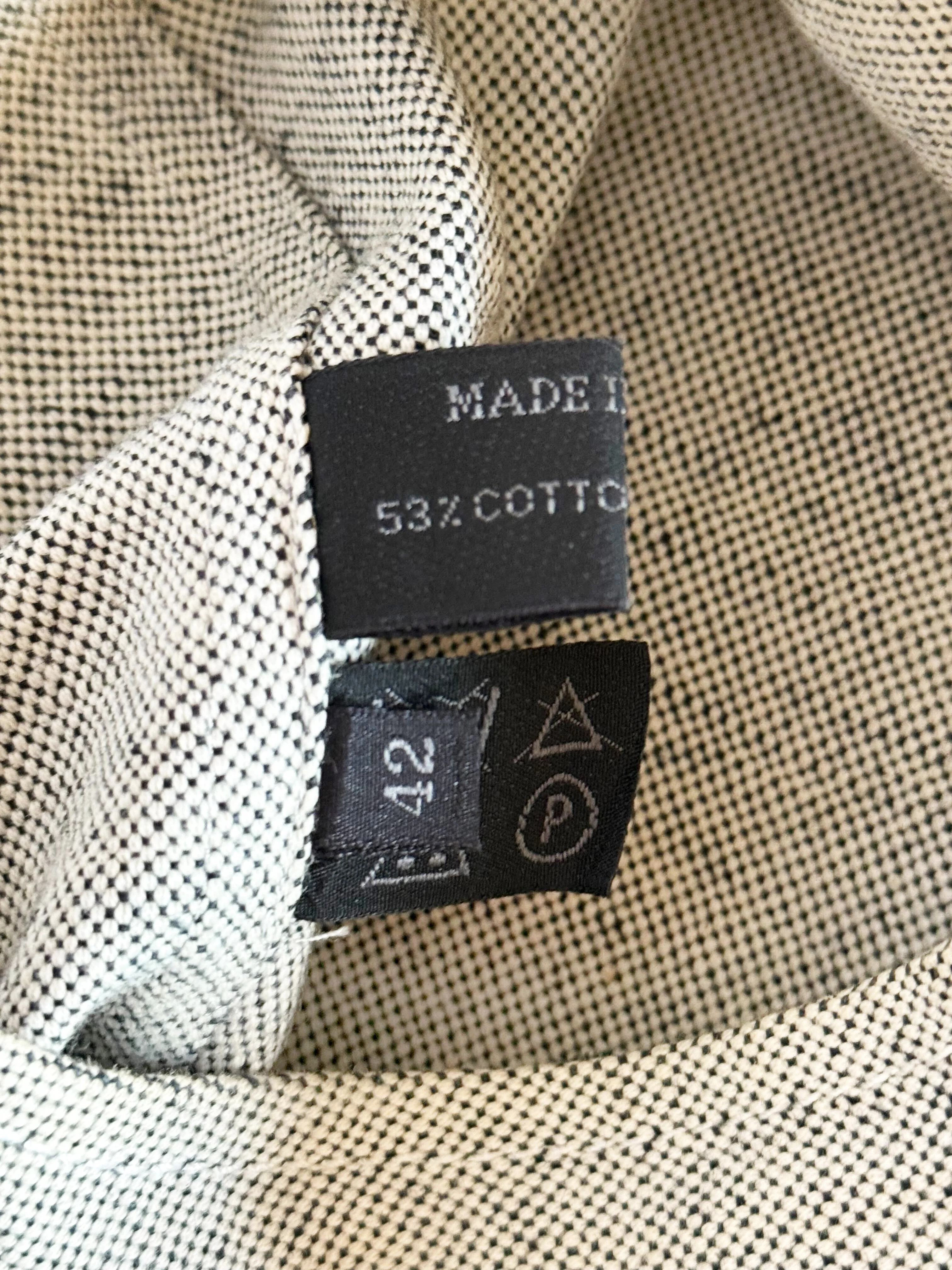 Prada 1990s Grey Cotton Belted Dress - Image 3