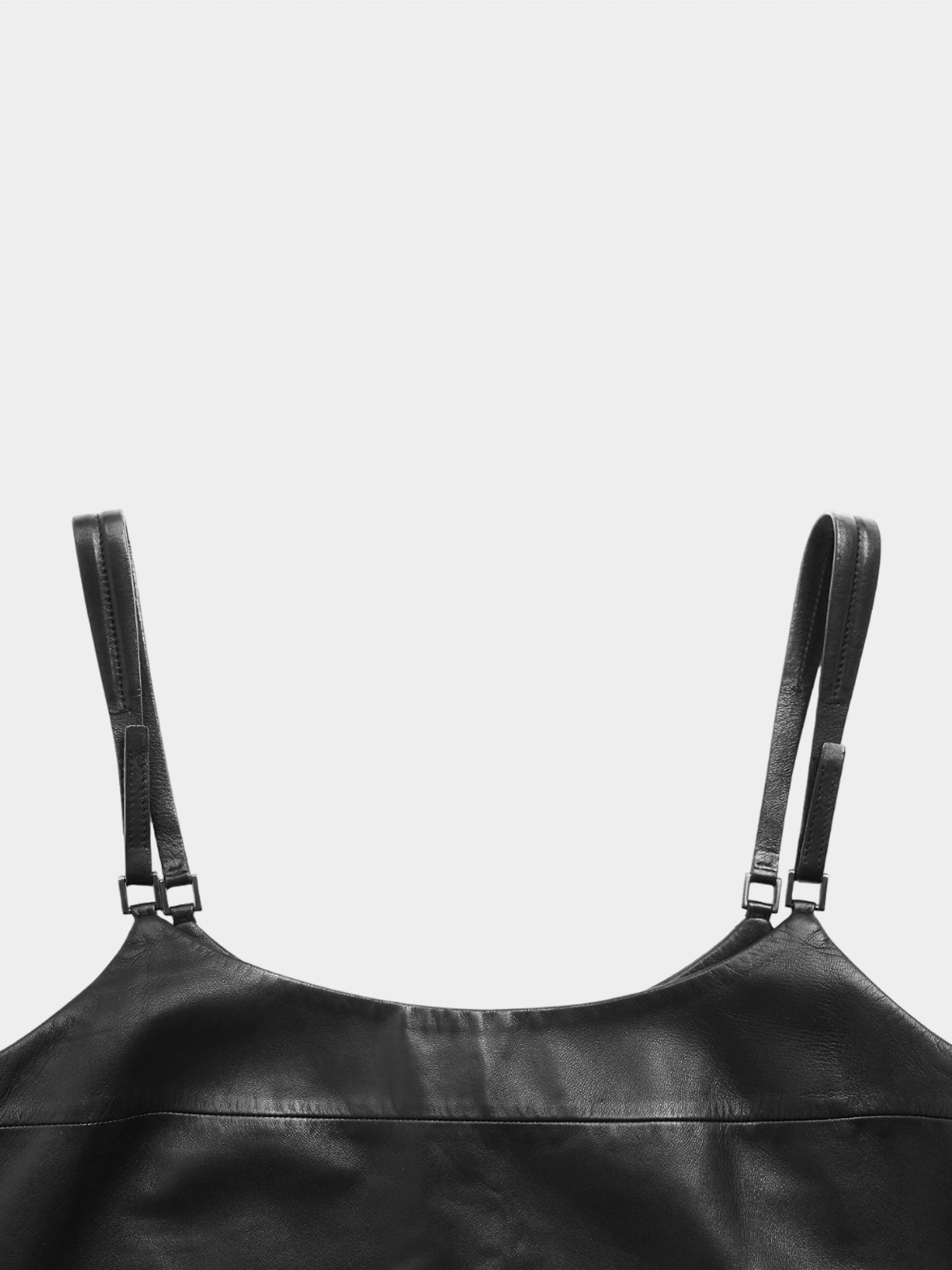 Prada 1999 Black Leather Dress - Image 3