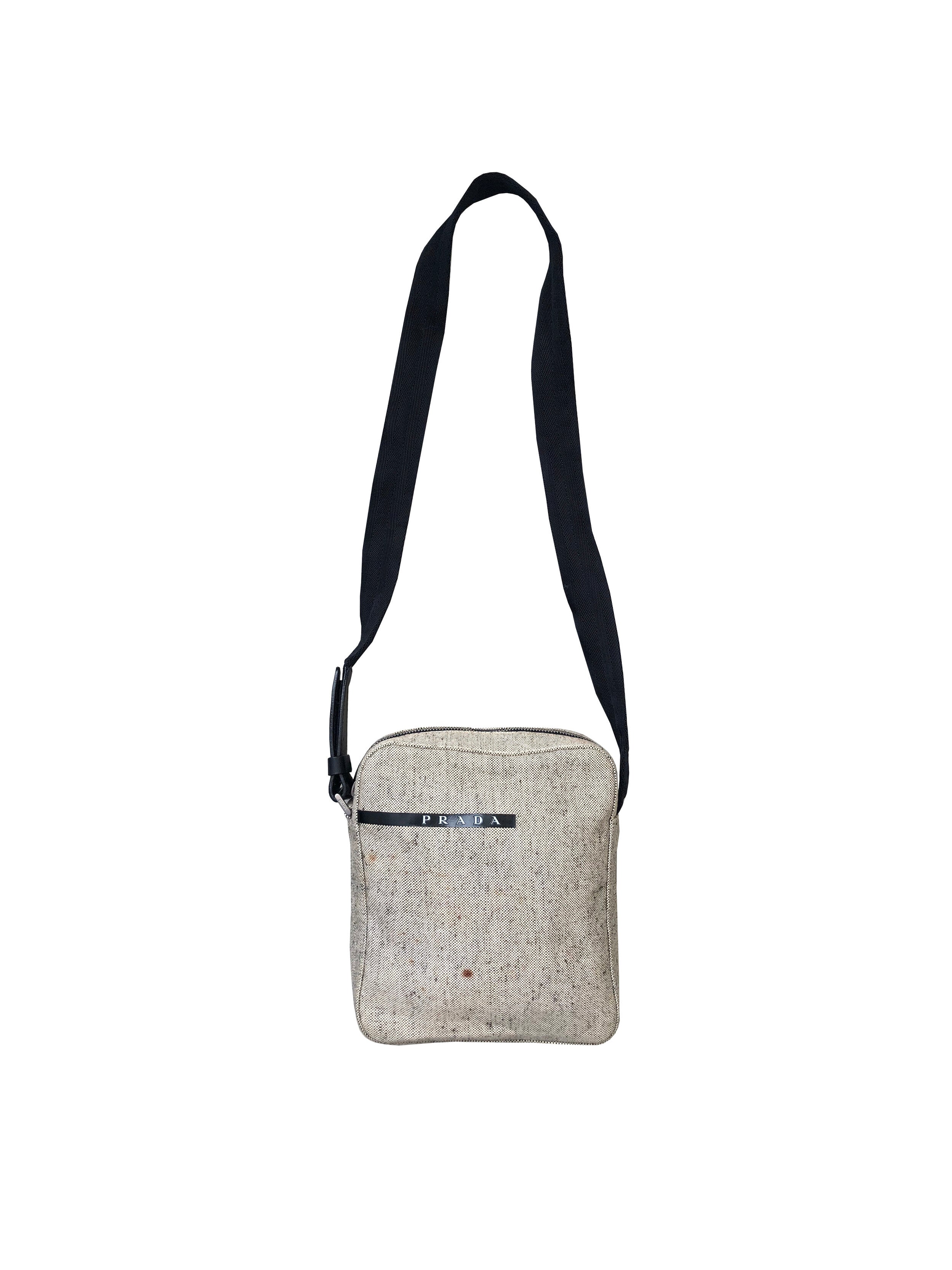 Prada 1999 Canvas Crossbody Bag - Image 3