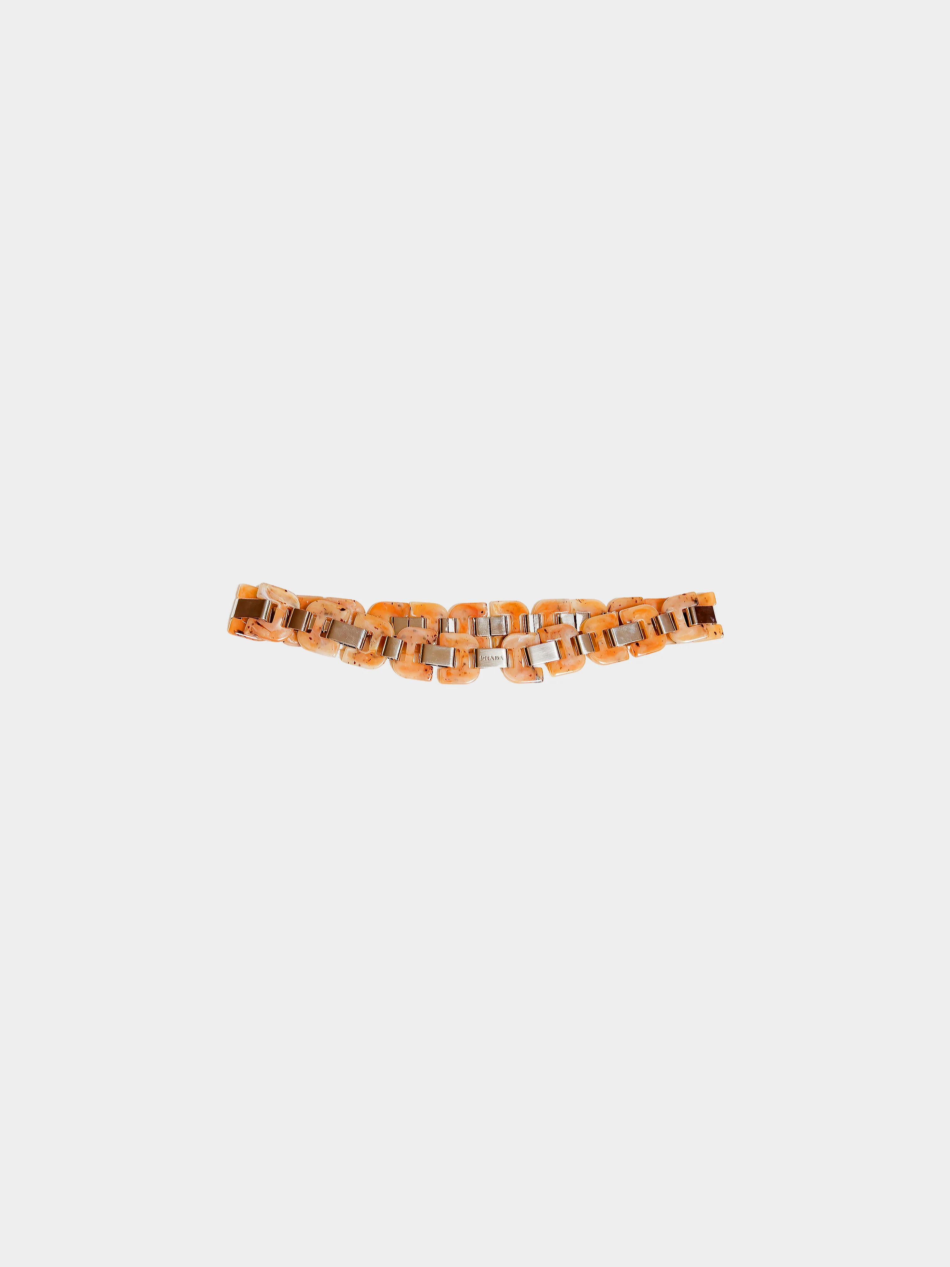 Prada 2000s Beige Resin Link Belt