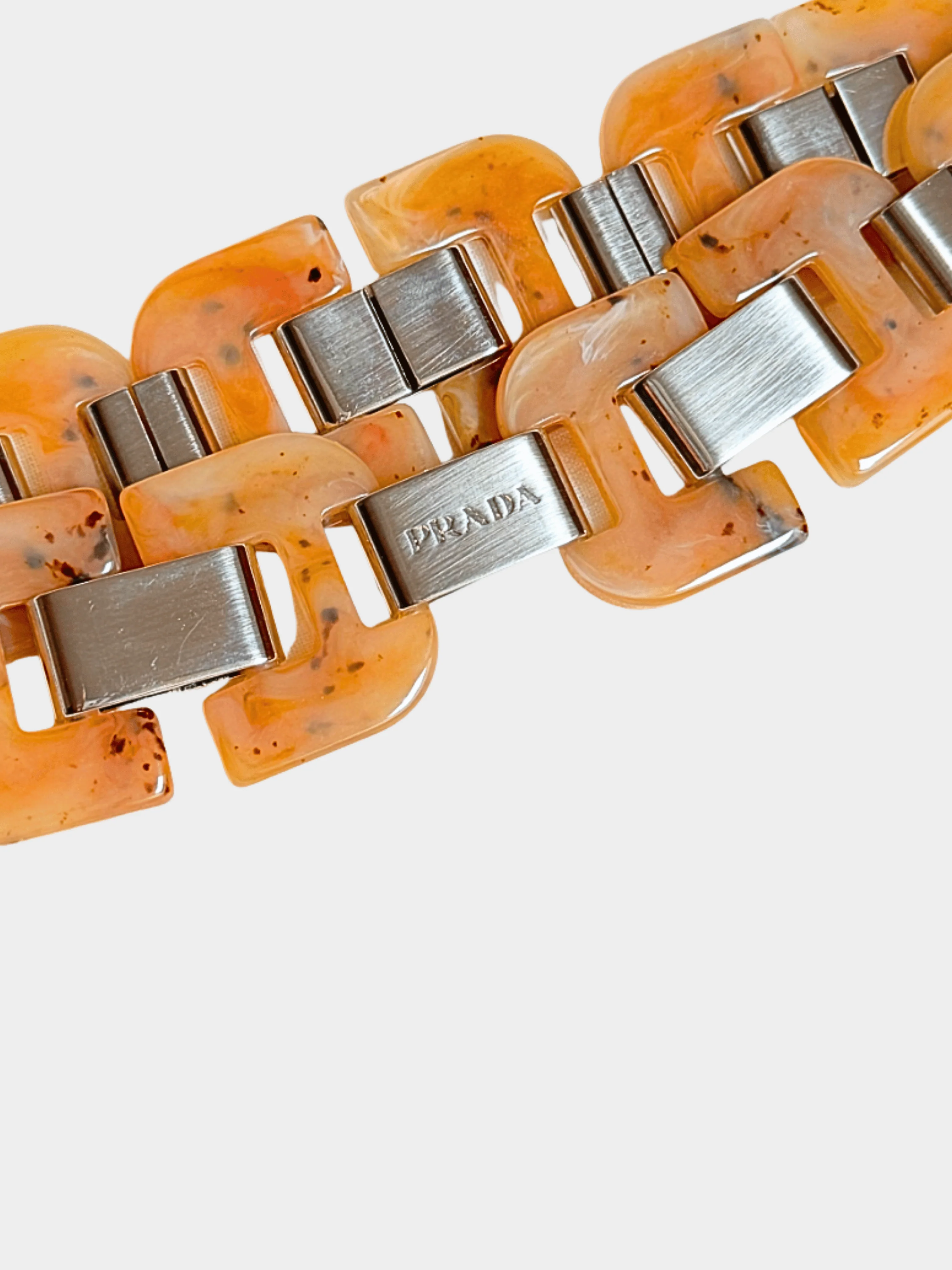 Prada 2000s Beige Resin Link Belt - Image 2