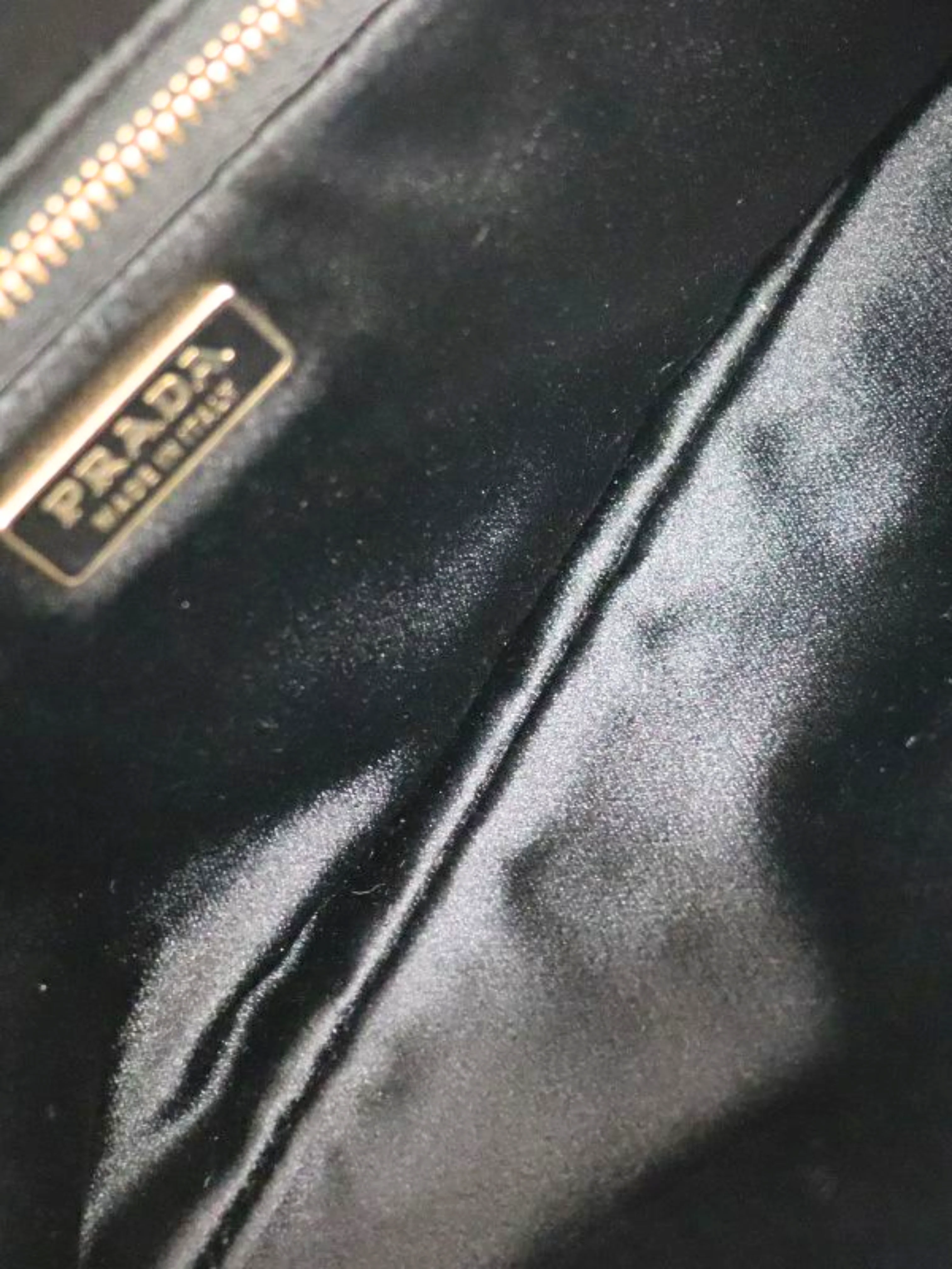 Prada 2000s Black Leather Grommet Shoulder Bag - Image 3