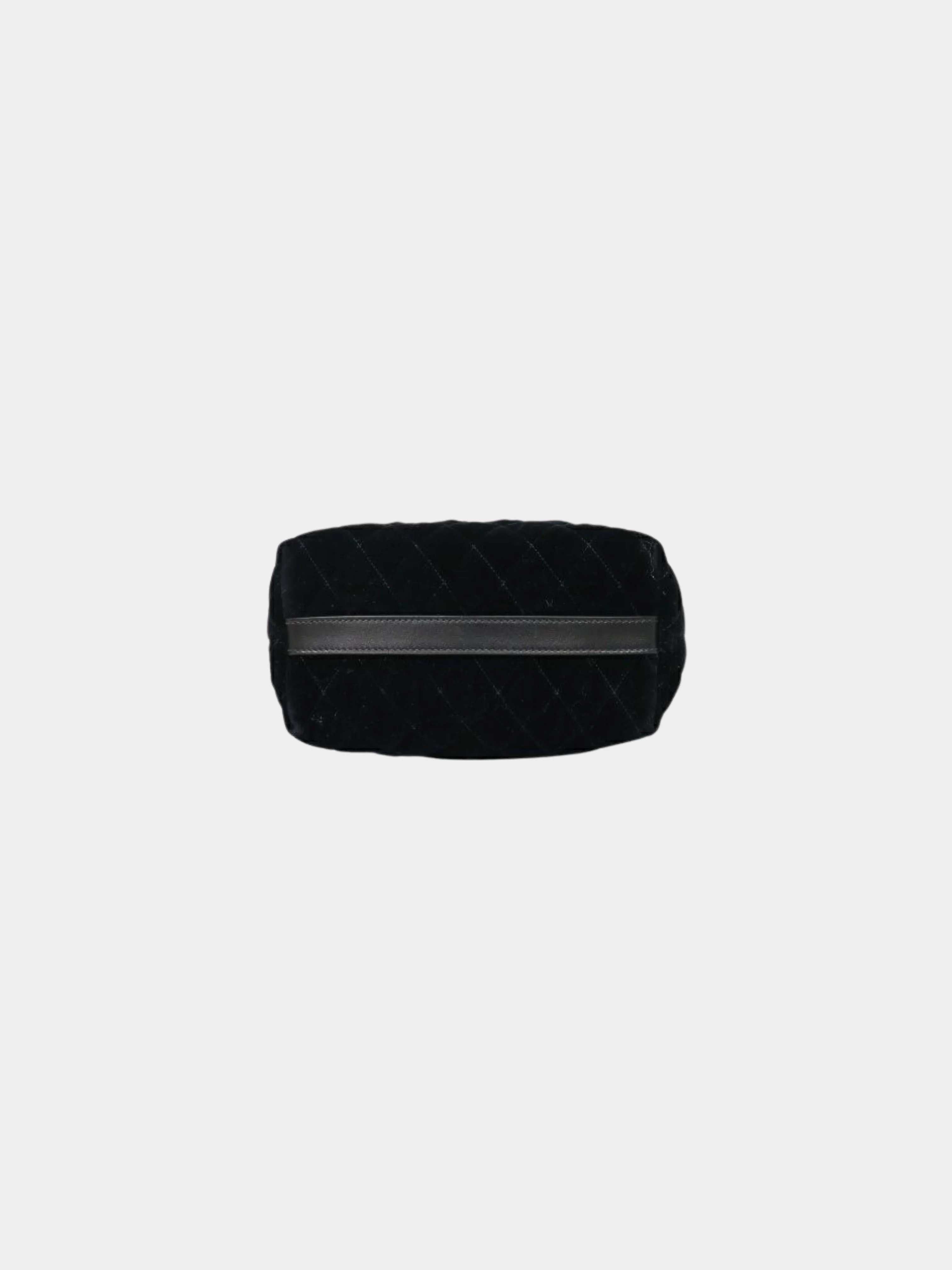 Prada 2000s Black Quilted Velour 2-Way Bag - Image 4