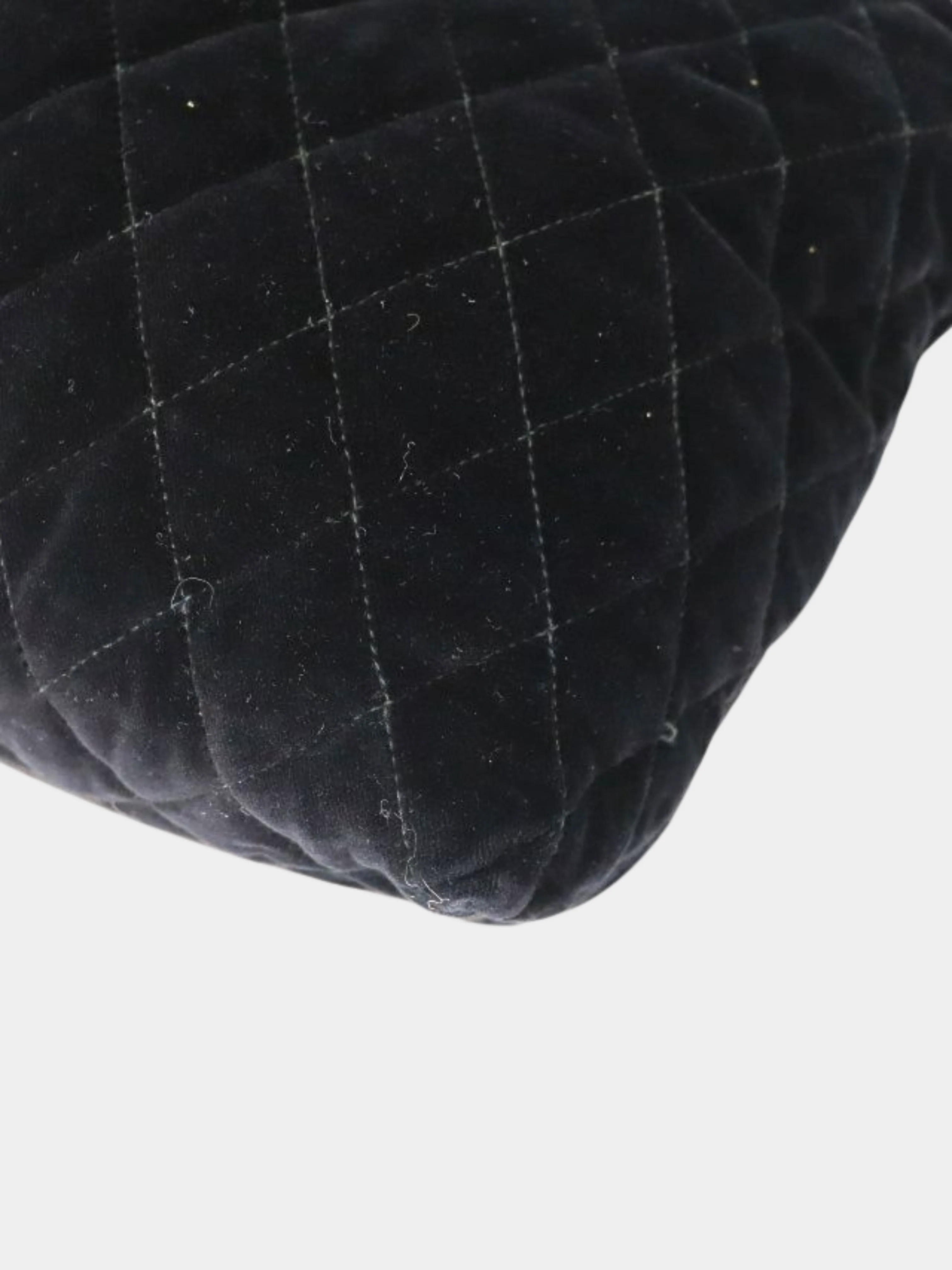 Prada 2000s Black Quilted Velour 2-Way Bag - Image 5