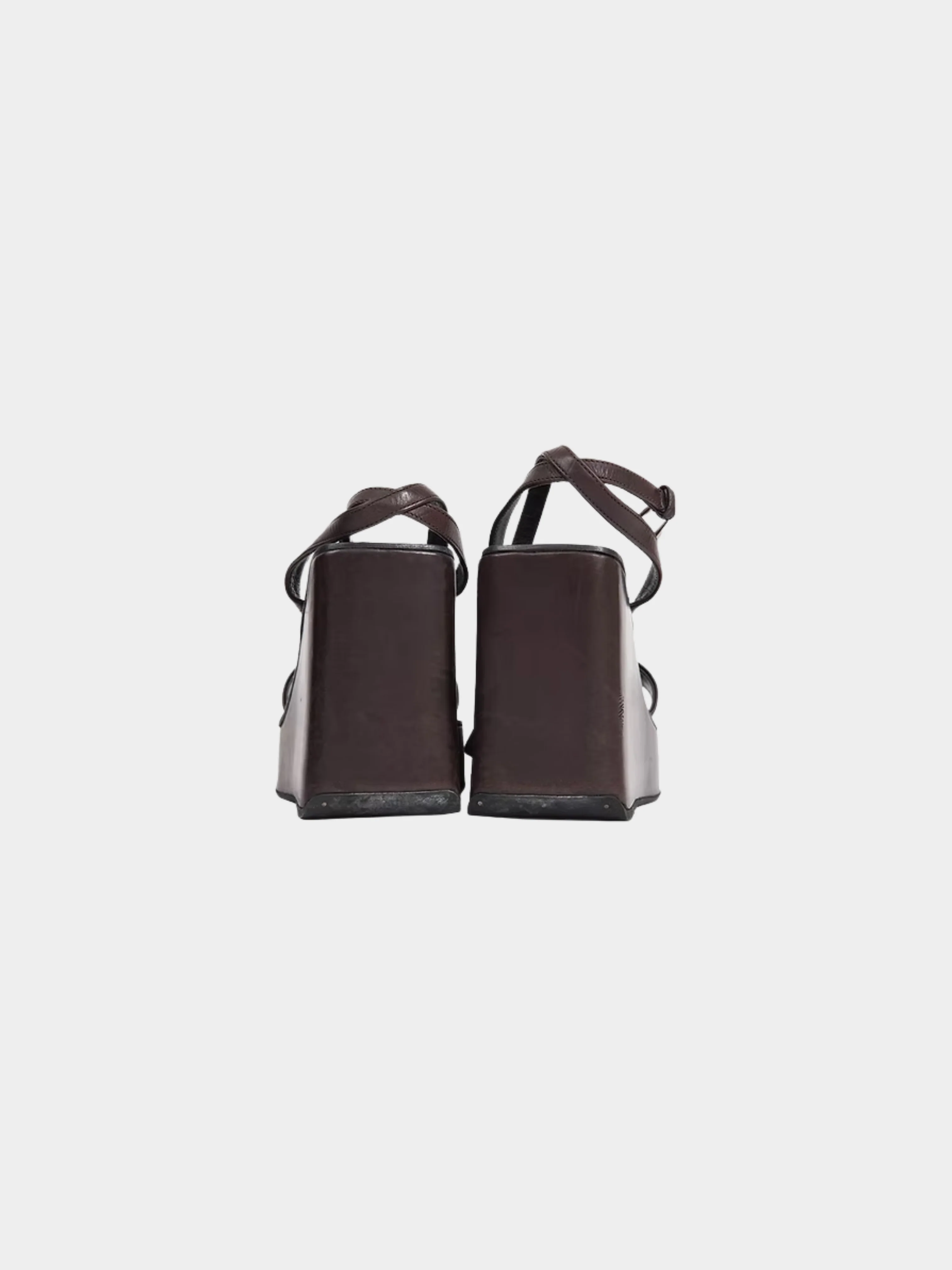 Prada 2000s Brown High Platform Sandals - Image 3