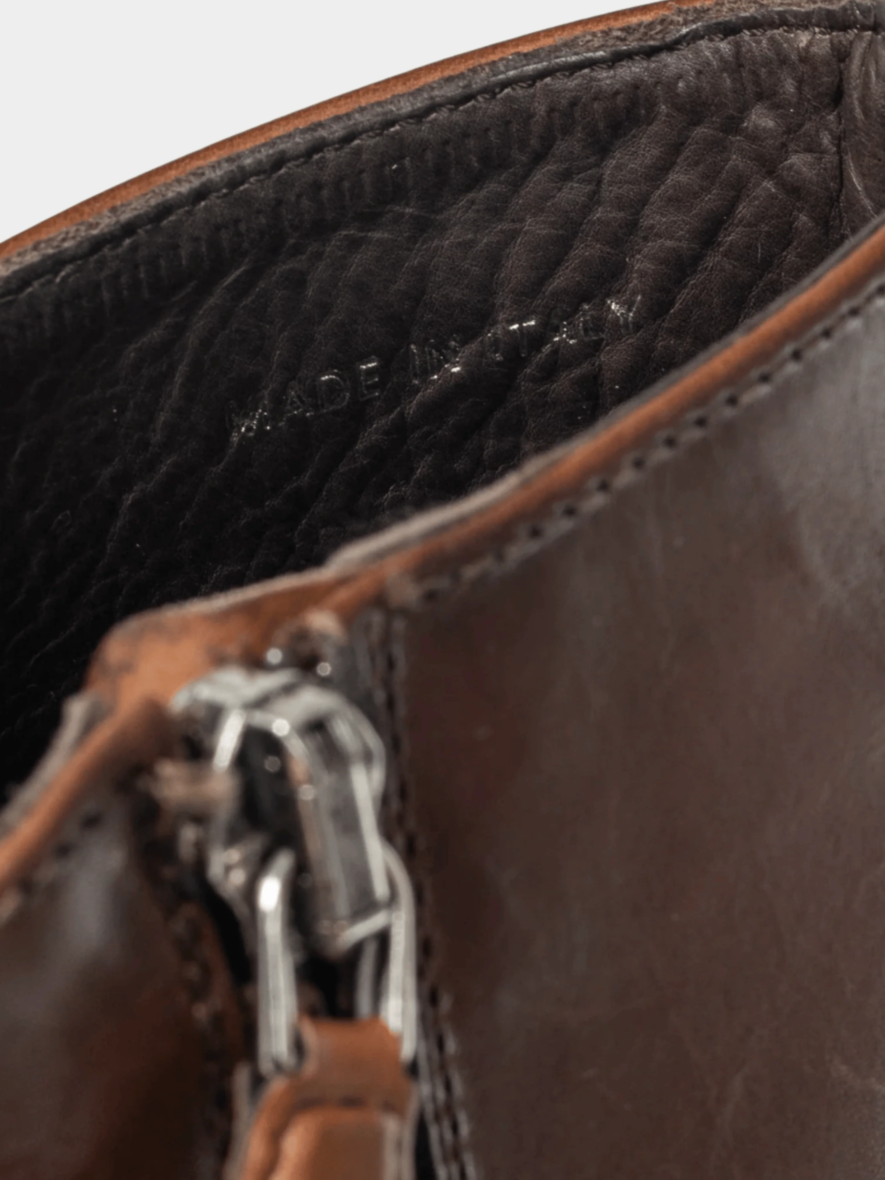 Prada 2000s Brown Leather Zip Ankle Boots - Image 4