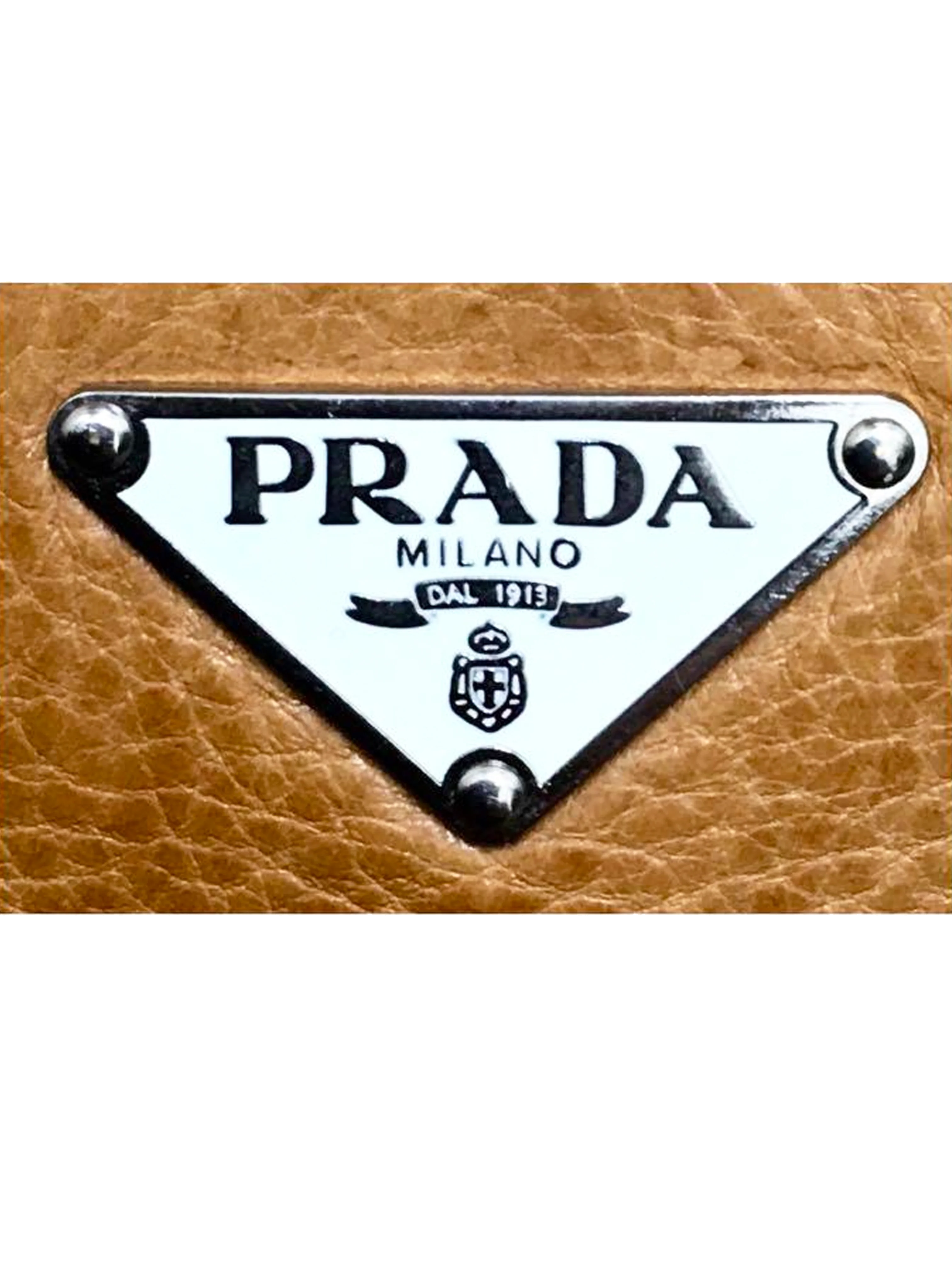 Prada 2000s Camel Leather One Shoulder Bag - Image 4
