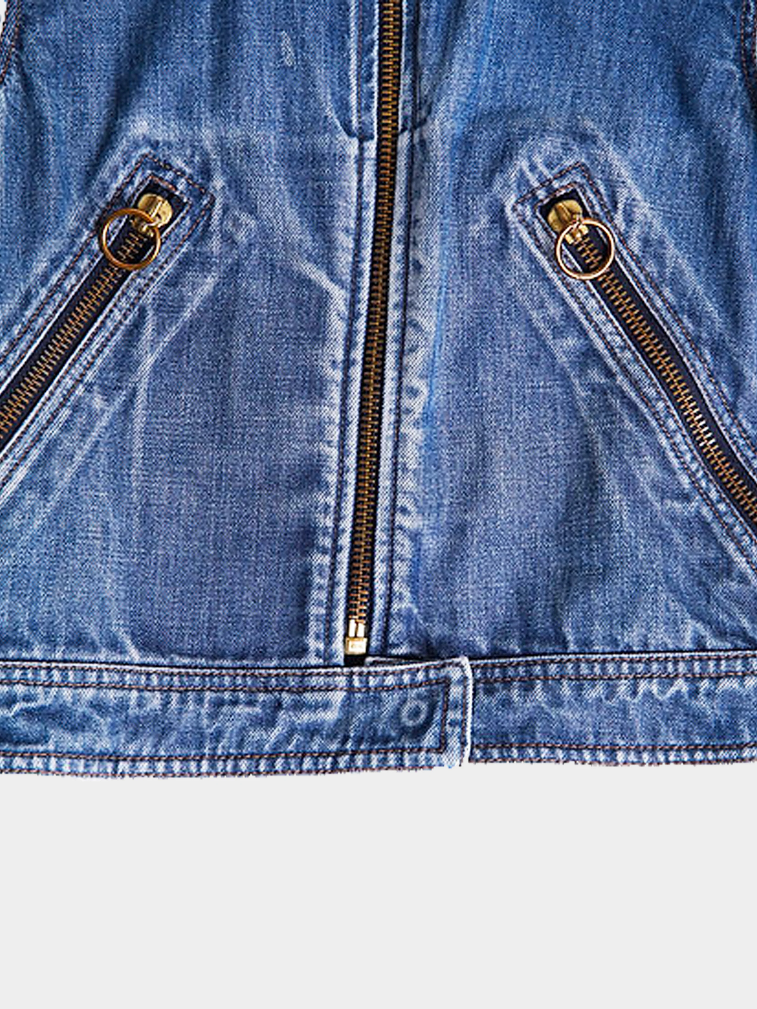 Prada 2000s Denim Biker Jacket - Image 4