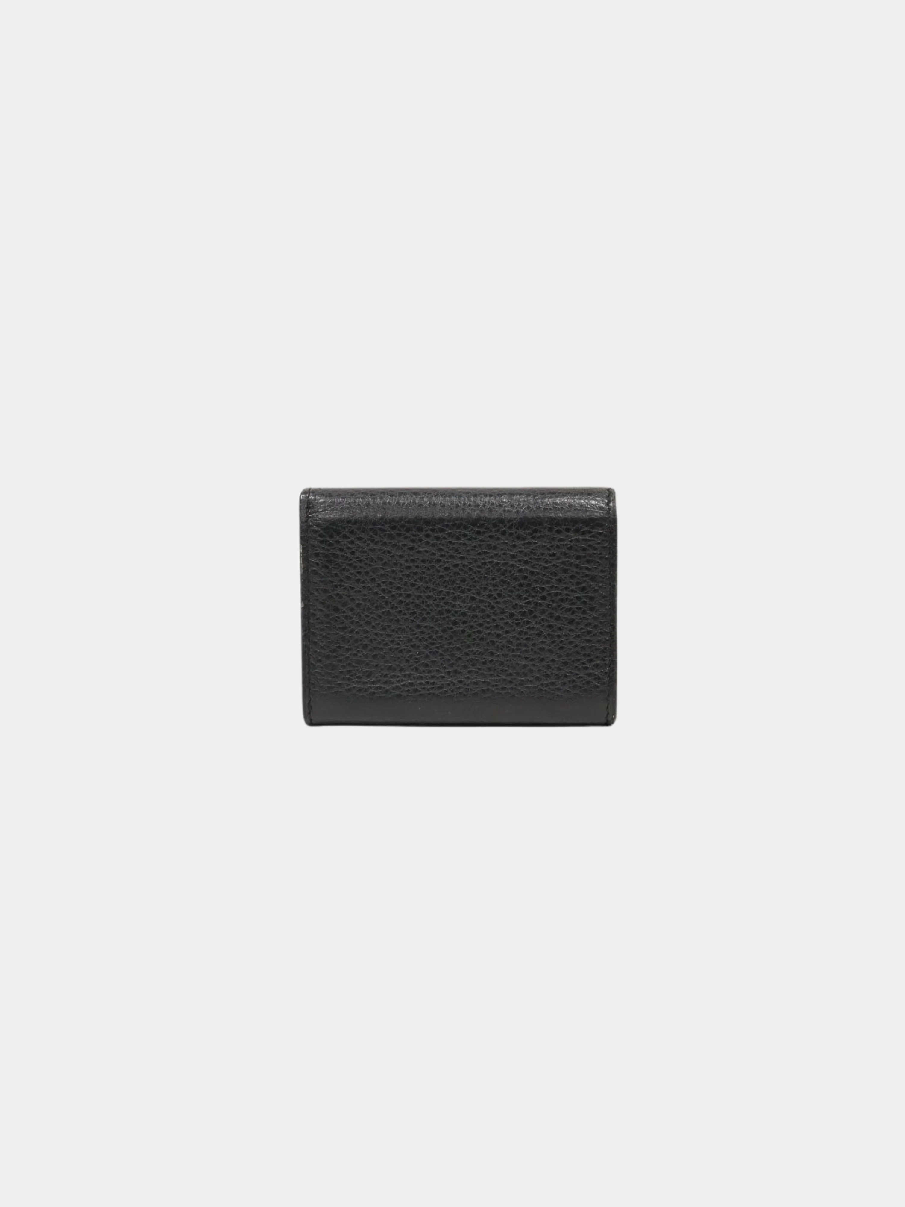 Prada 2000s Black Logo Compact Wallet - Image 2
