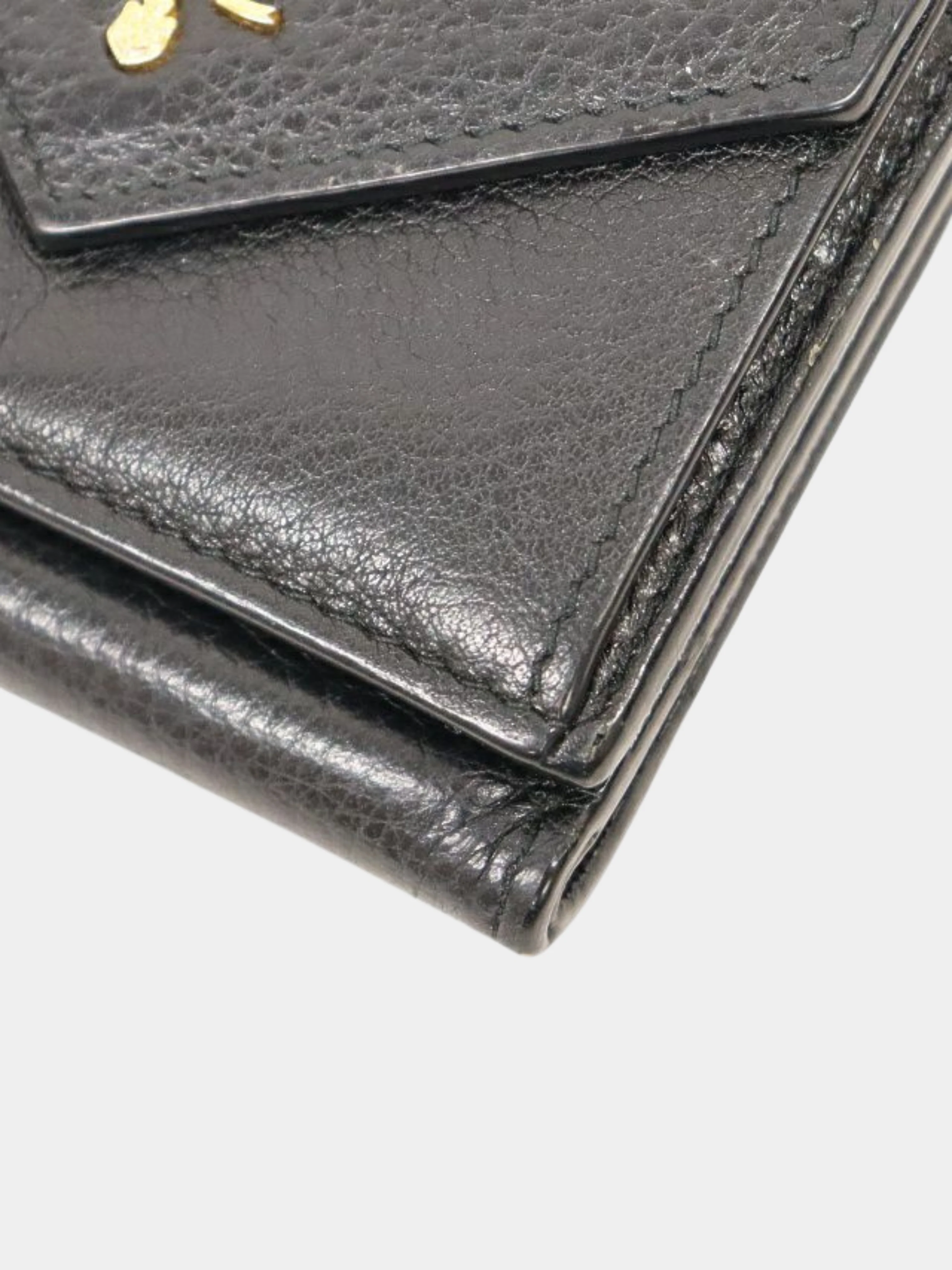 Prada 2000s Black Logo Compact Wallet - Image 4