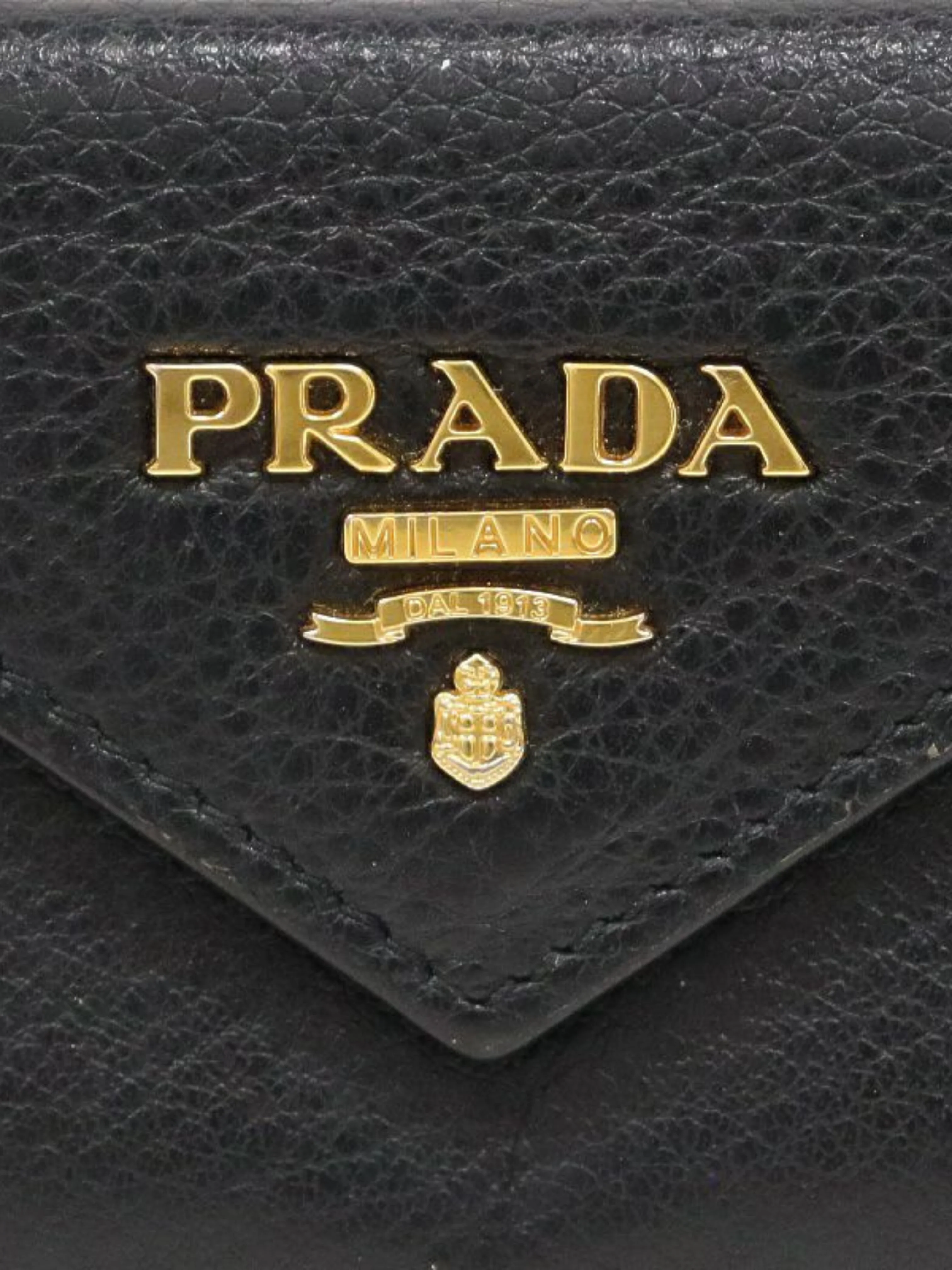 Prada 2000s Black Logo Compact Wallet - Image 6