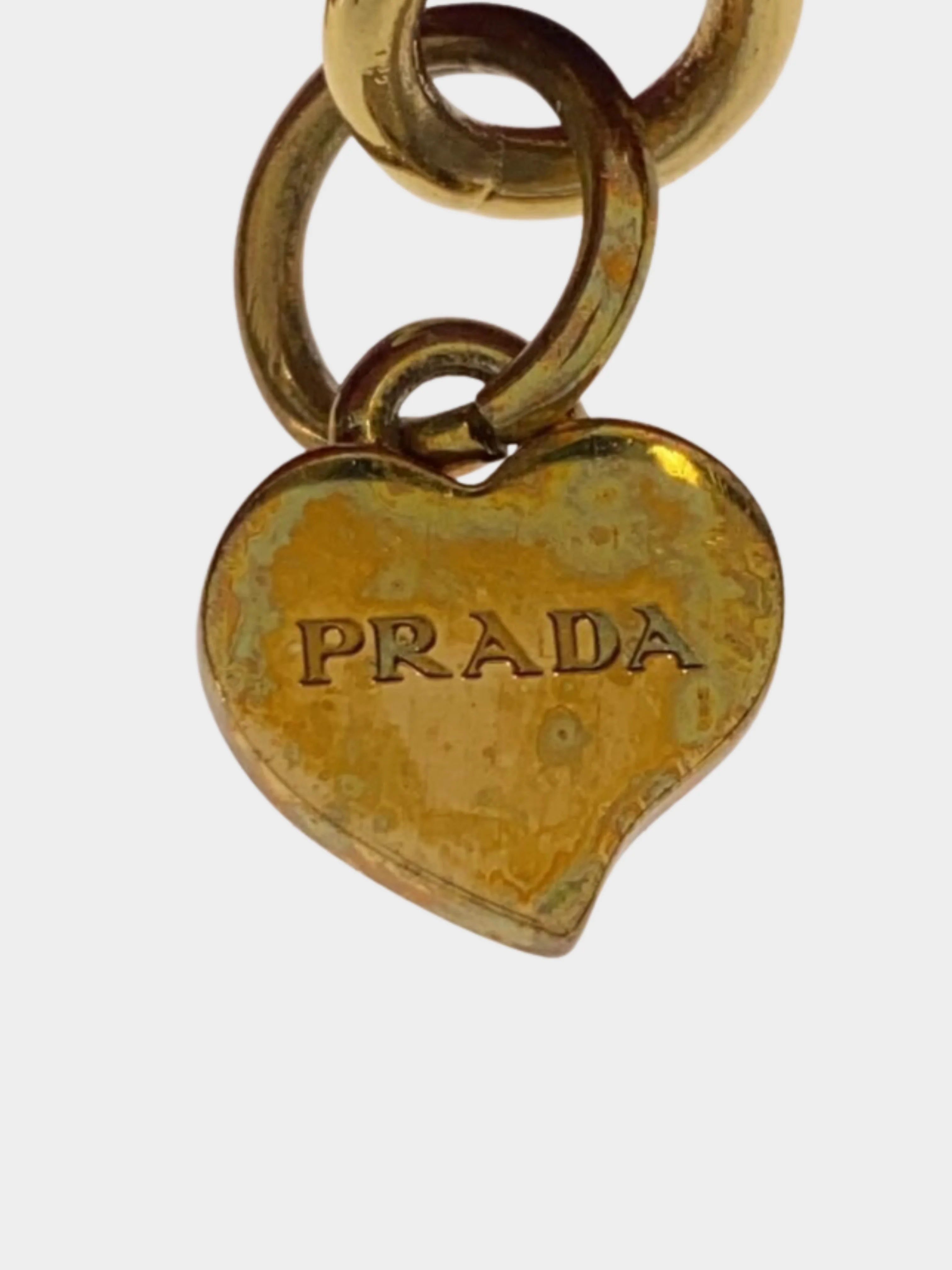 Prada 2000s Red Rose and Heart Belt Bracelet - Image 2