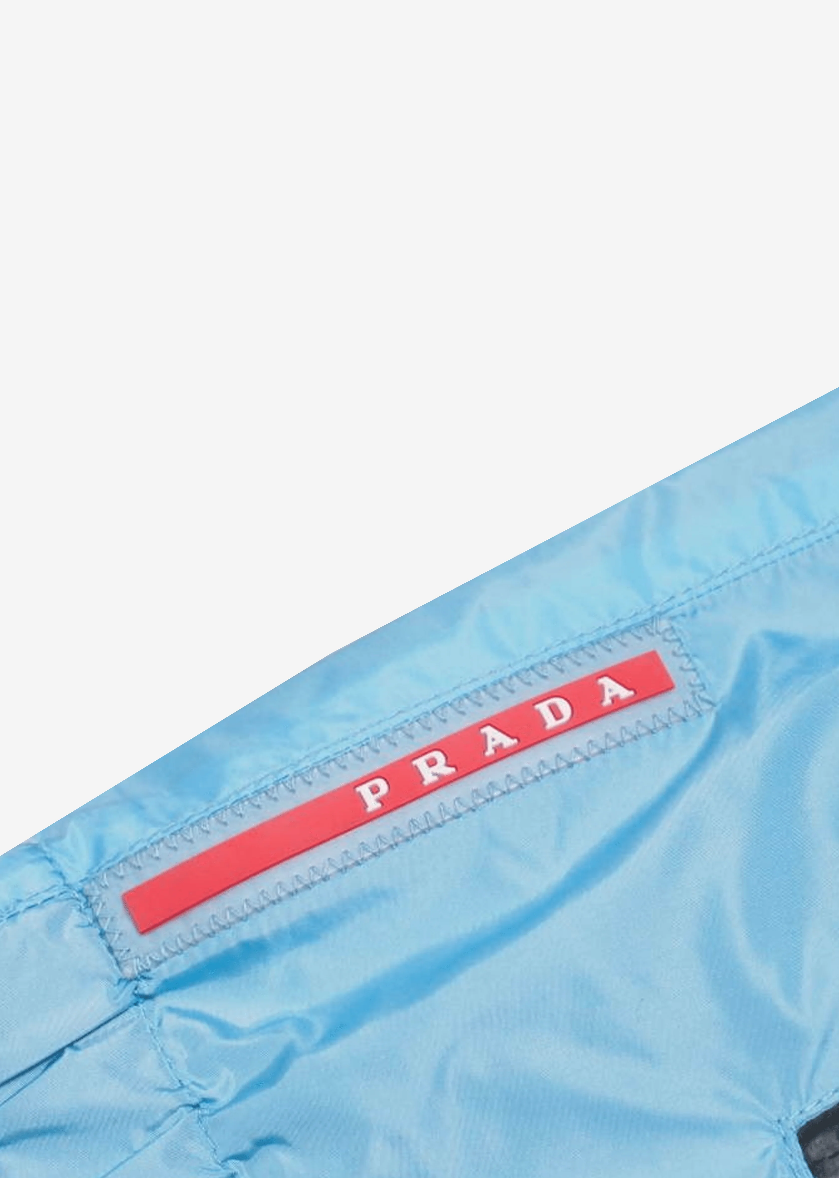 Prada 2000s Sports Blue Nylon Mens Jacket - Image 2