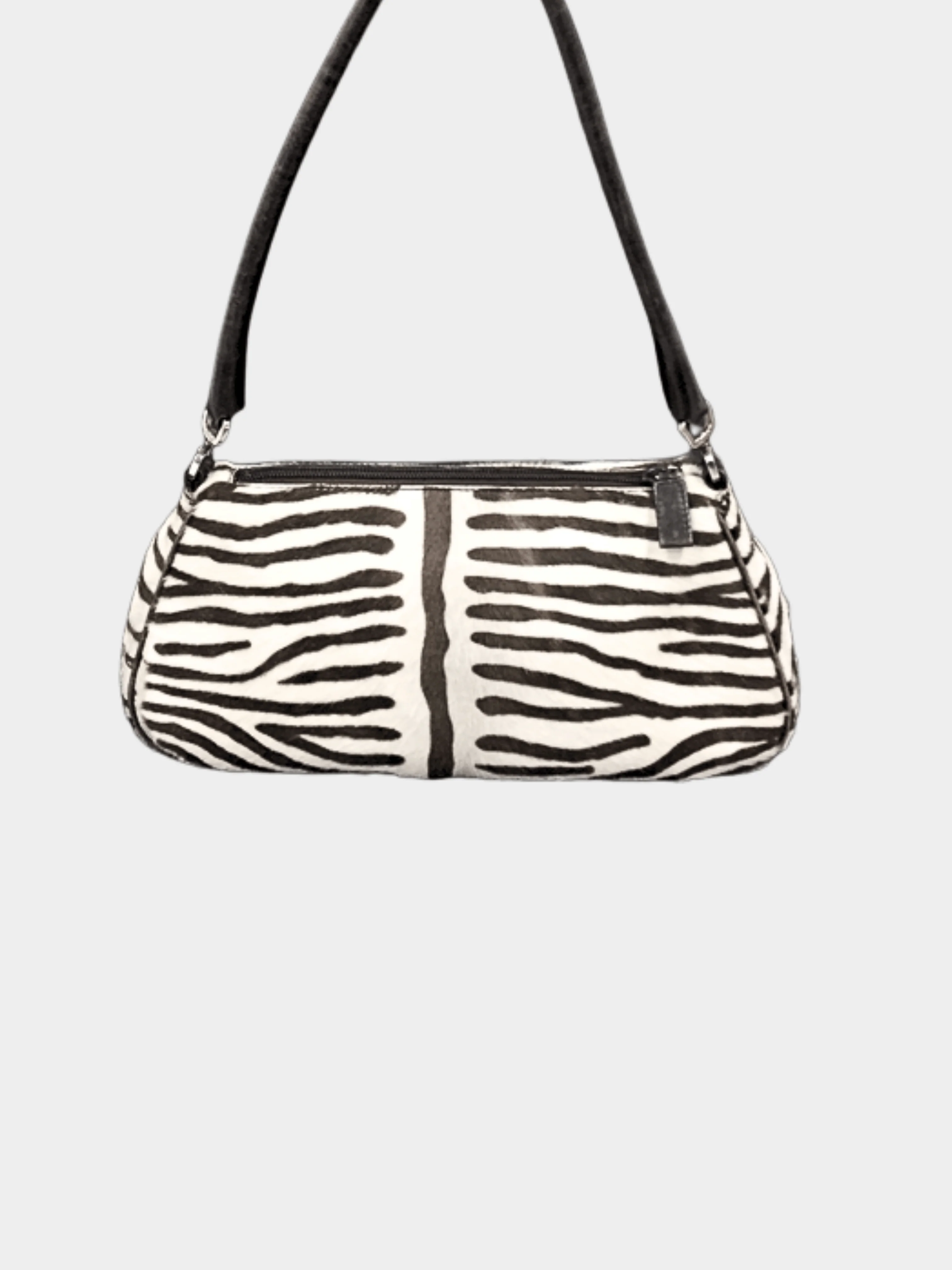 Prada 2000s Tri Color Zebra Print Calfhair Shoulder Bag - Image 2