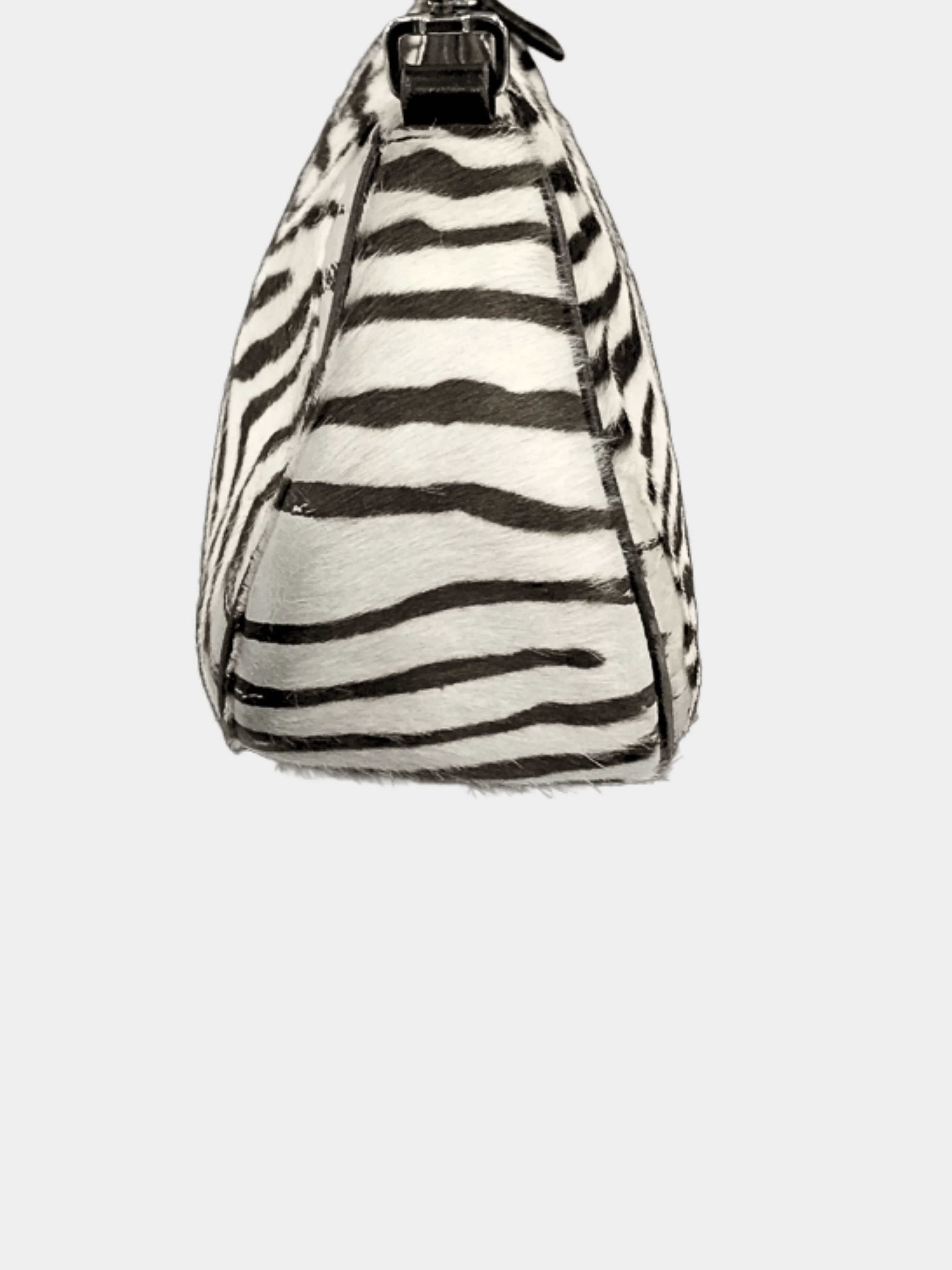 Prada 2000s Tri Color Zebra Print Calfhair Shoulder Bag - Image 3