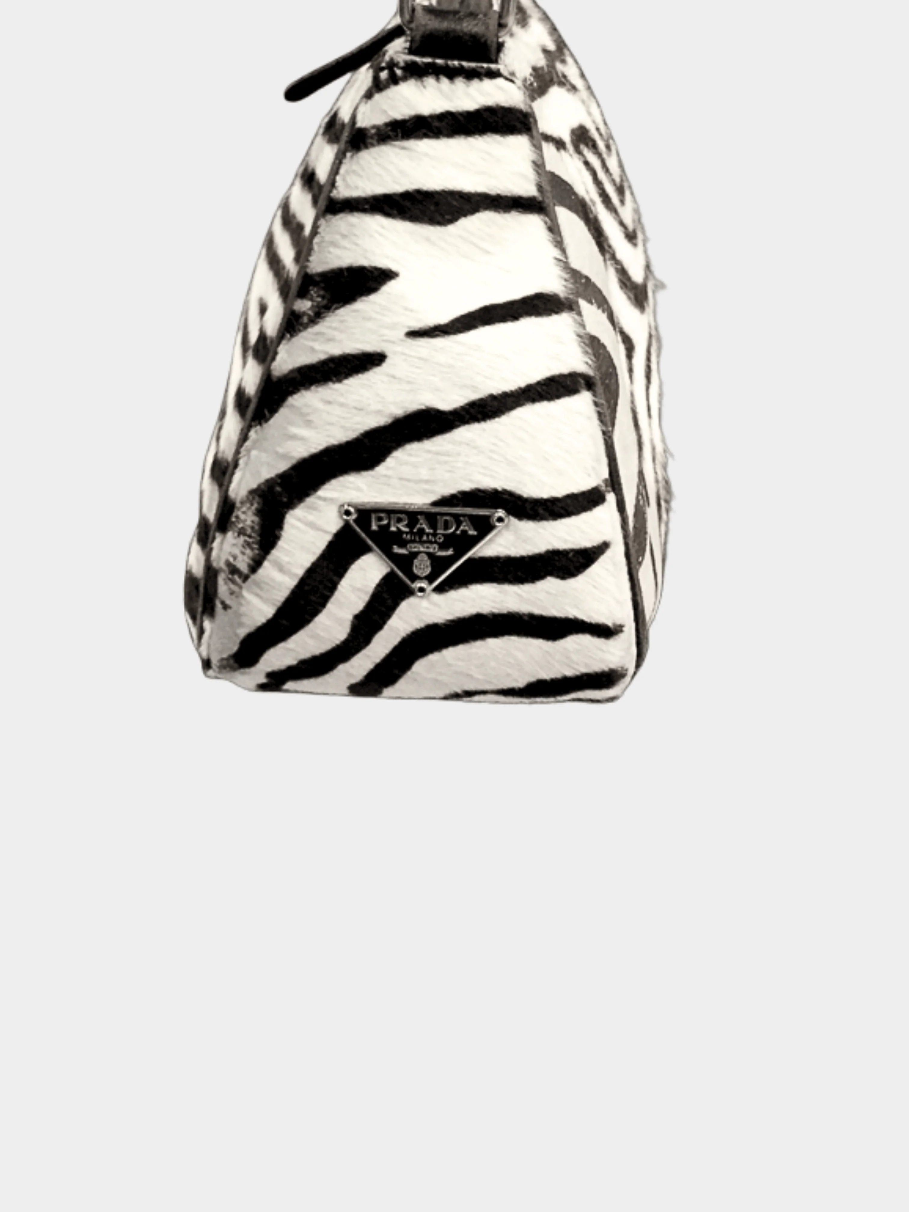 Prada 2000s Tri Color Zebra Print Calfhair Shoulder Bag - Image 4