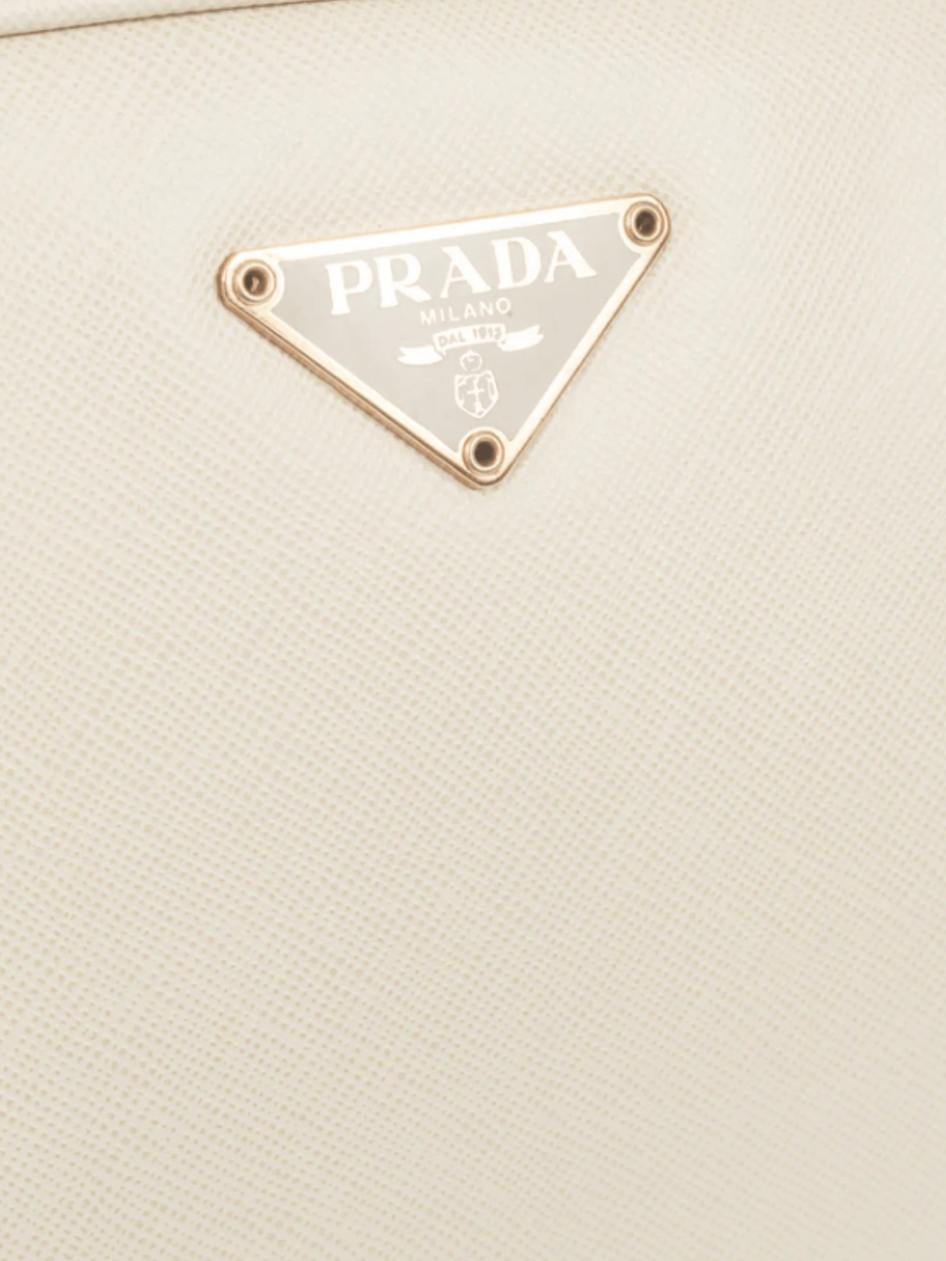 Prada 2010s Bauletto Cream Saffiano Leather Handbag - Image 6