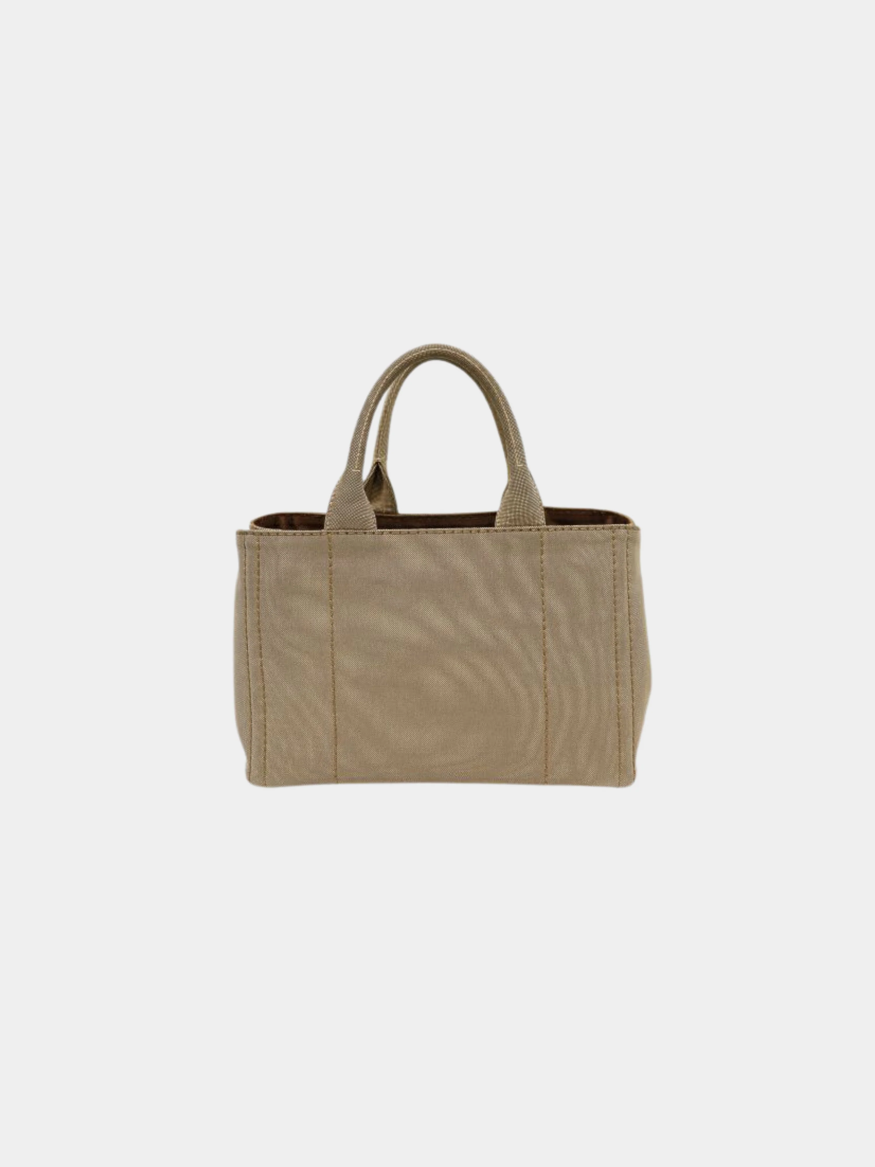 Prada 2010s Beige Canvas Canapa Tote Bag - Image 2
