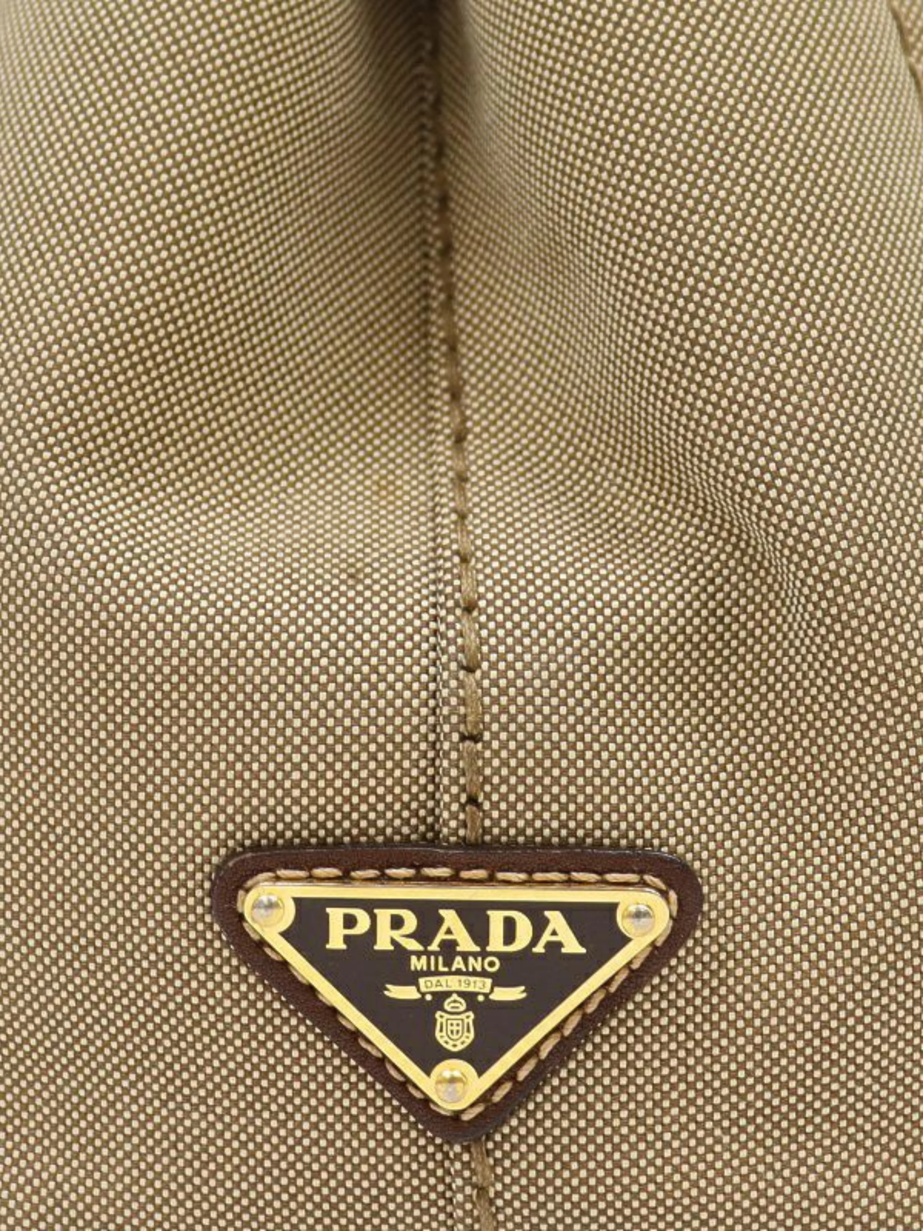 Prada 2010s Beige Canvas Canapa Tote Bag - Image 6