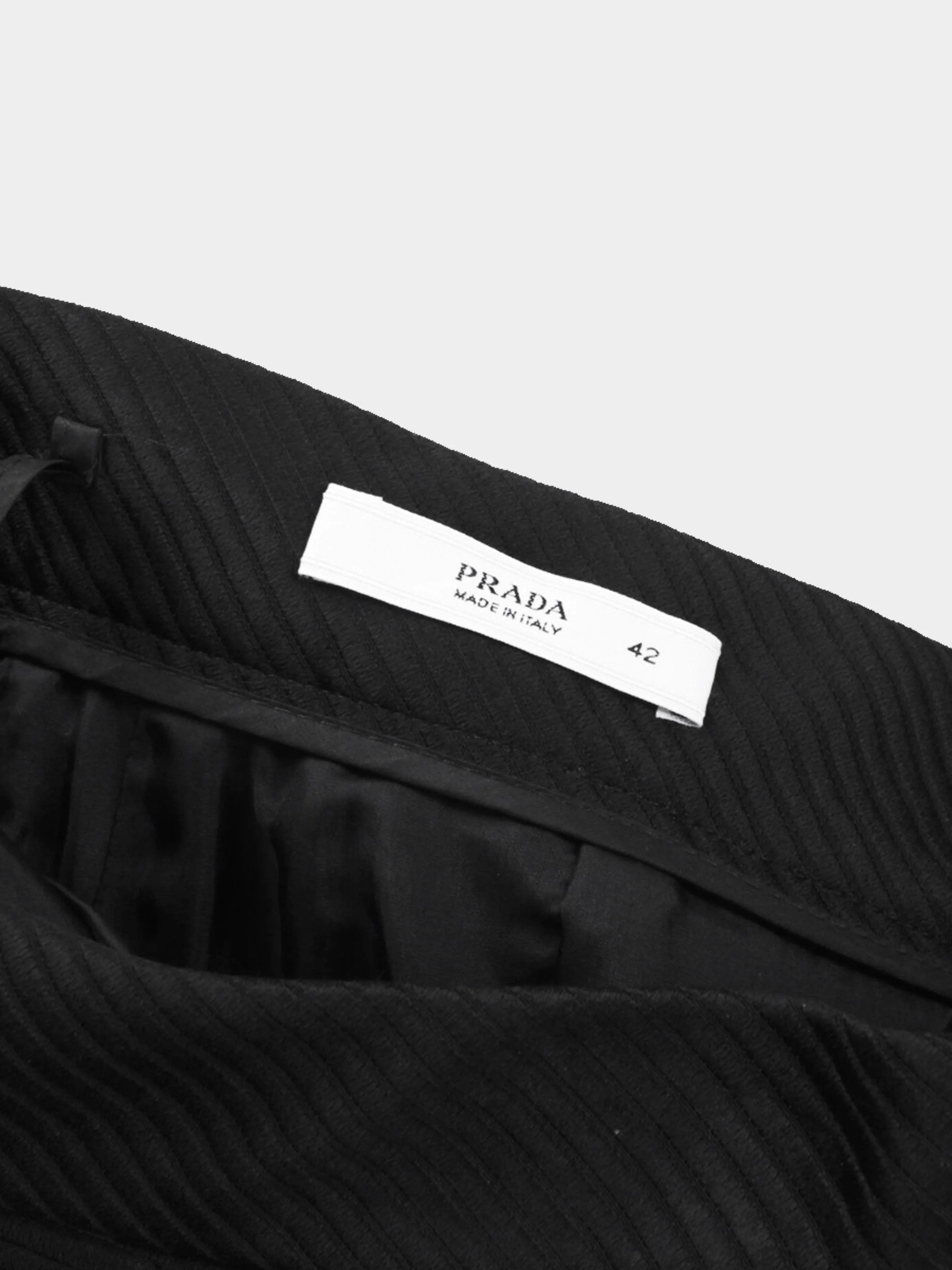 Prada 2010s Black Ottoman-style Jacket and Skirt Set - Image 3