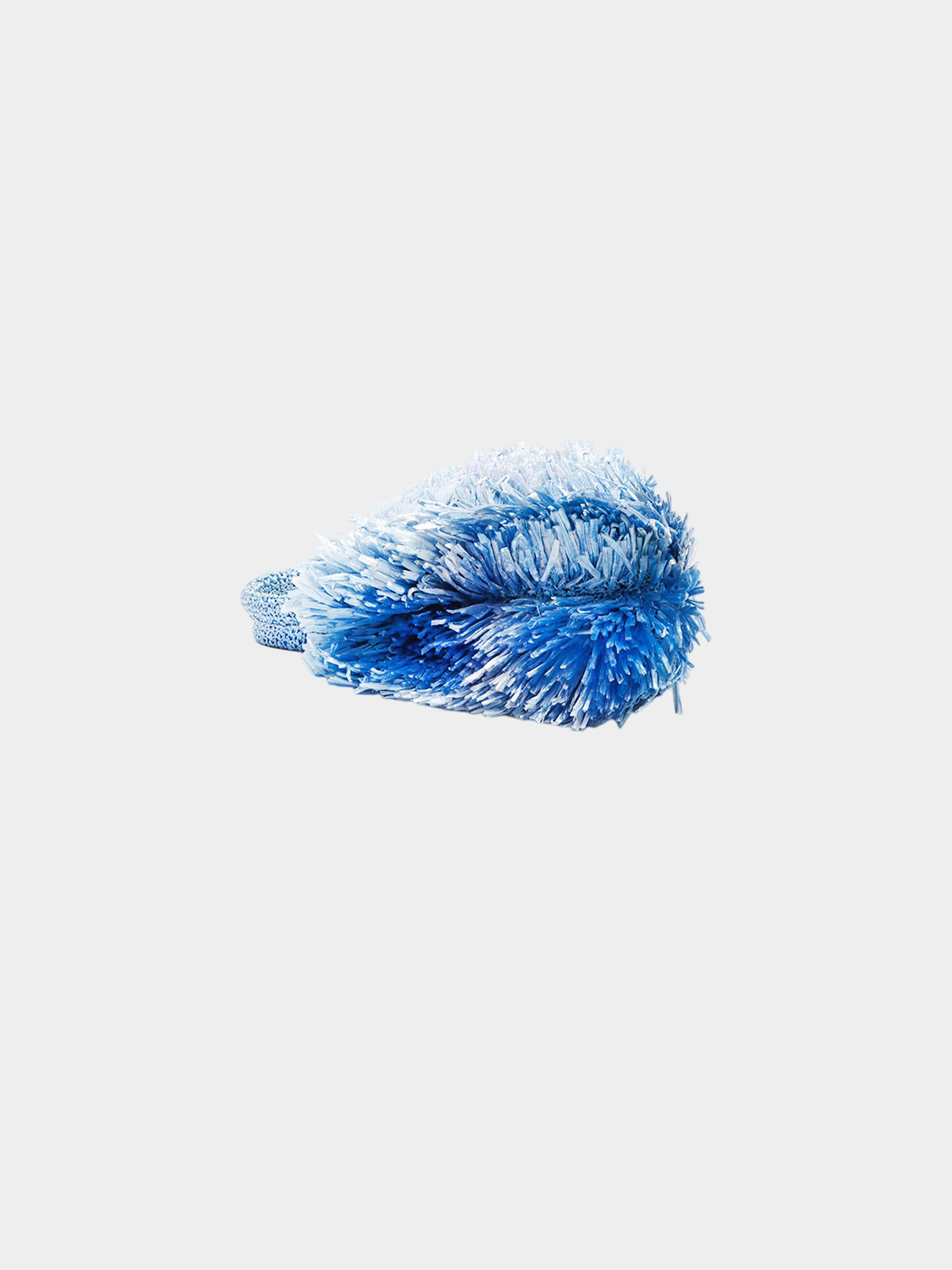 Prada 2010s Blue Raffia Grass Fringed Tote Bag - Image 2