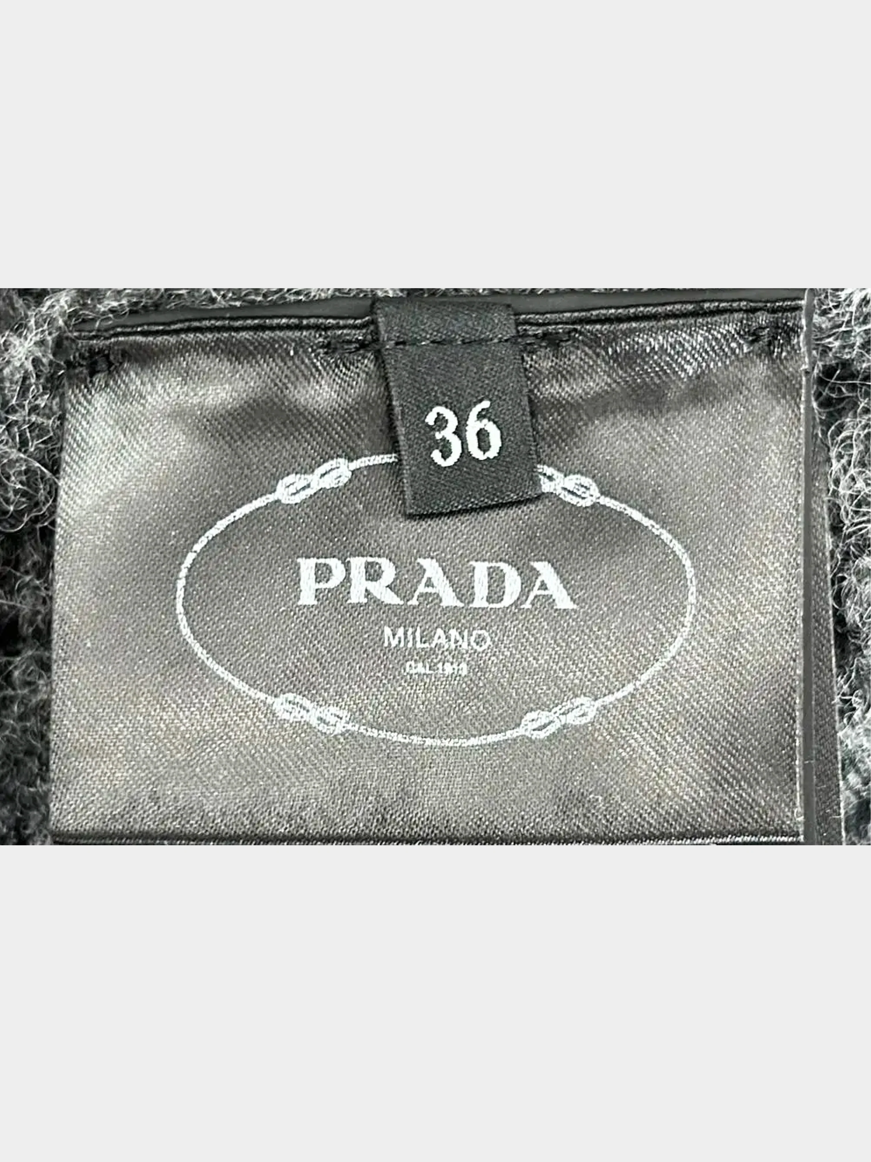Prada 2010s Grey Wool Cardigan with Crystal Buttons - Image 5