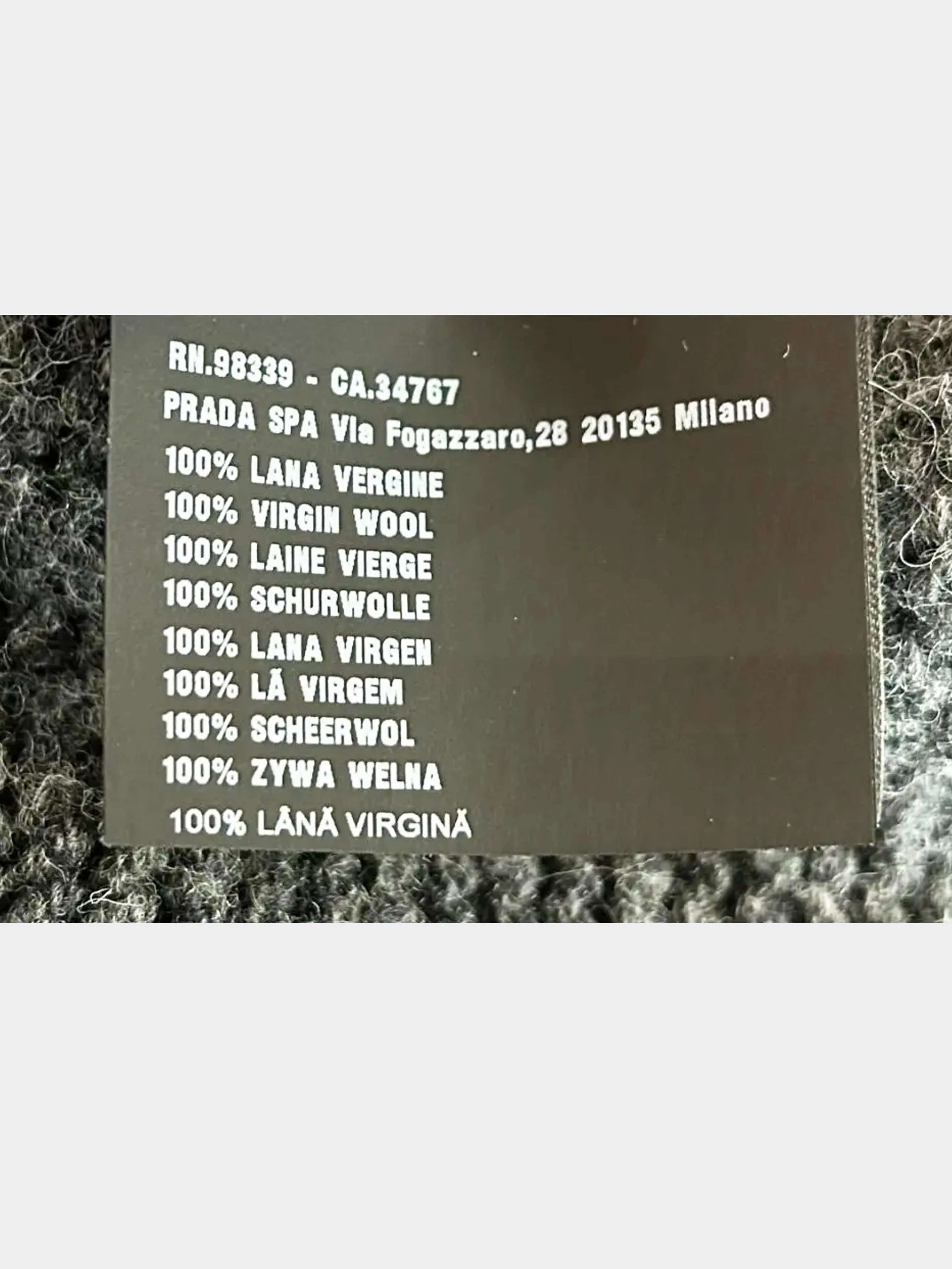 Prada 2010s Grey Wool Cardigan with Crystal Buttons - Image 6