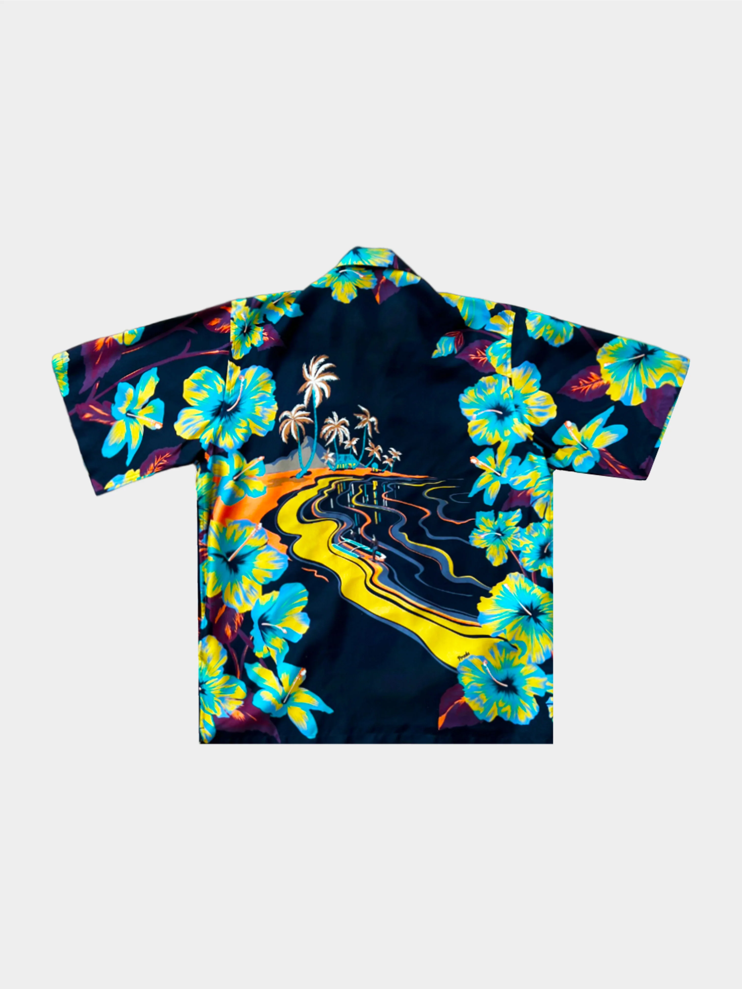 Prada 2010s Hawaiian Floral Print Short Sleeve Shirt - Image 2
