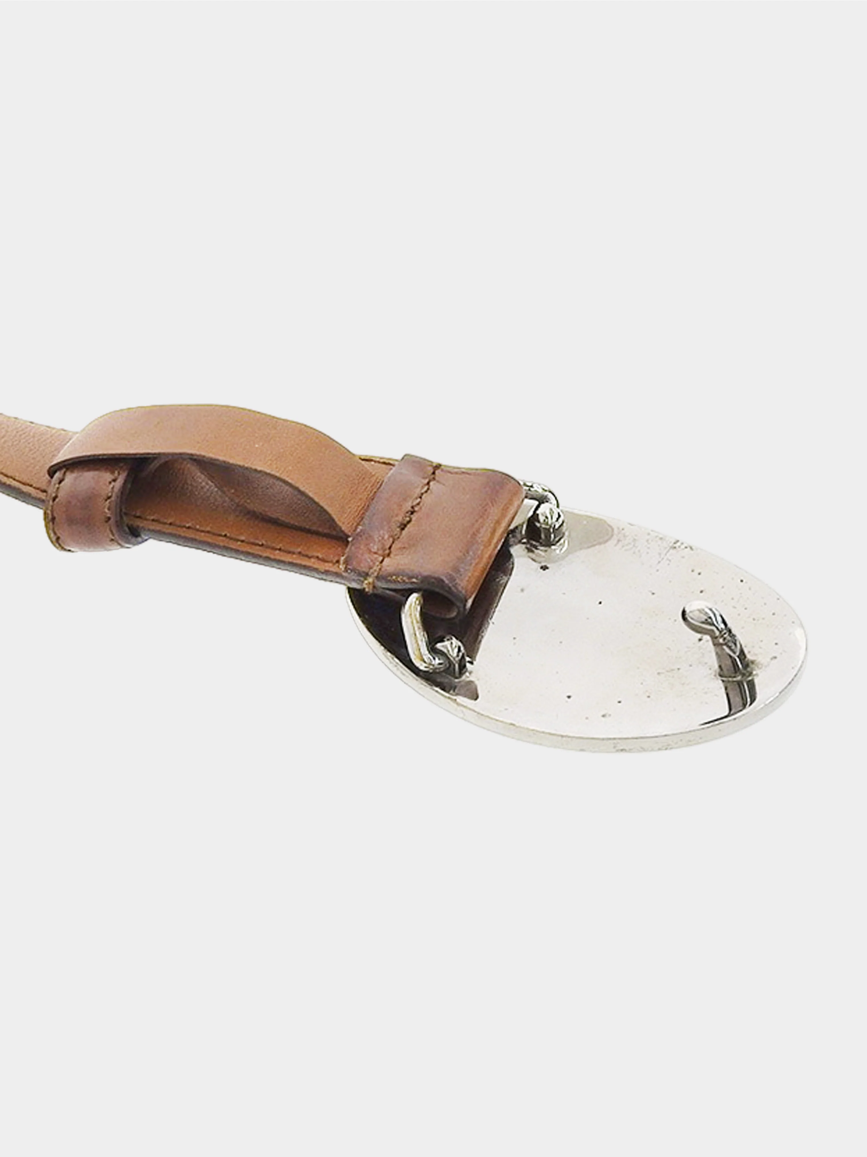 Prada 2010s Oval Logo Plate Buckle Belt - Image 3