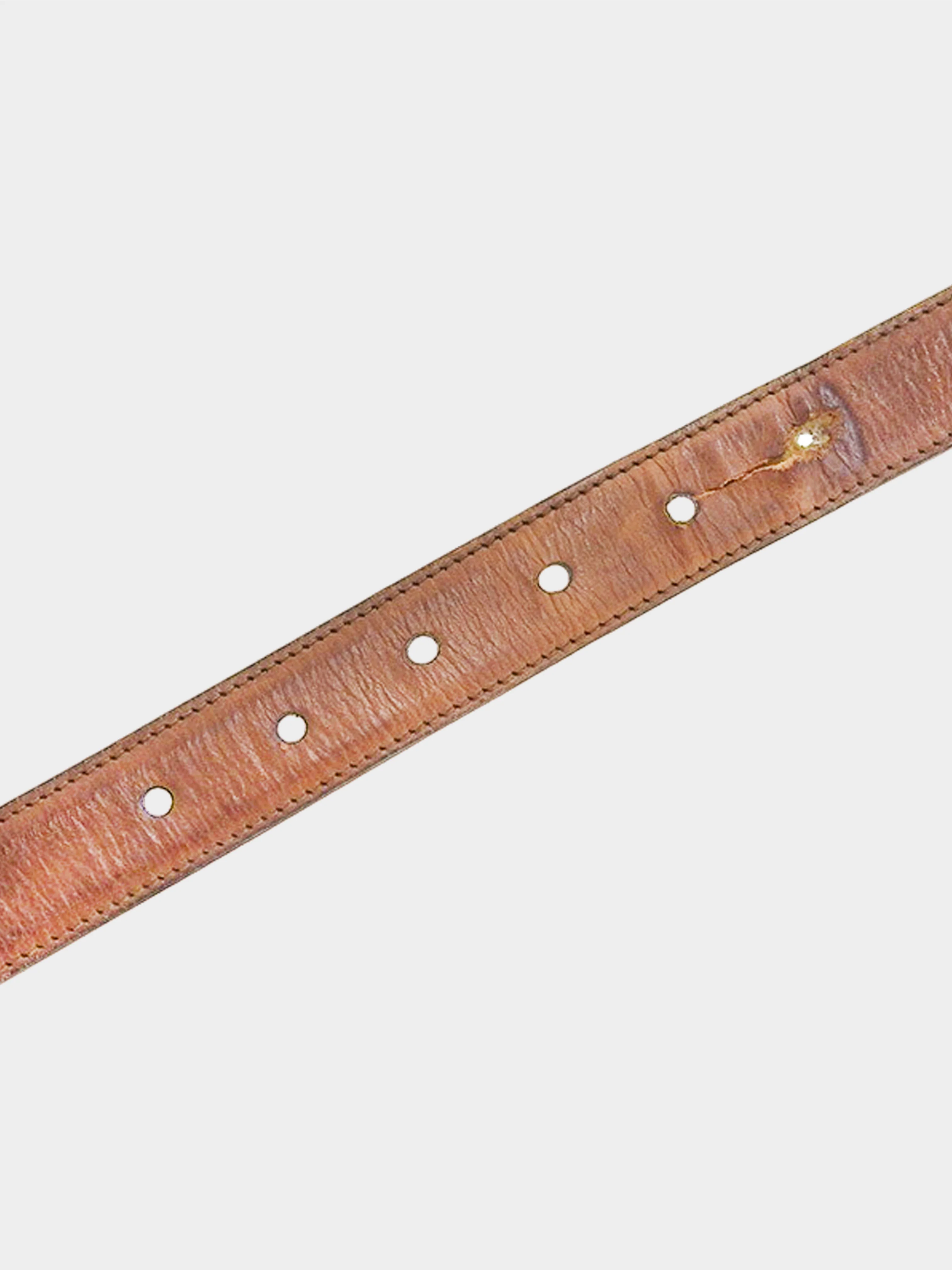 Prada 2010s Oval Logo Plate Buckle Belt - Image 4