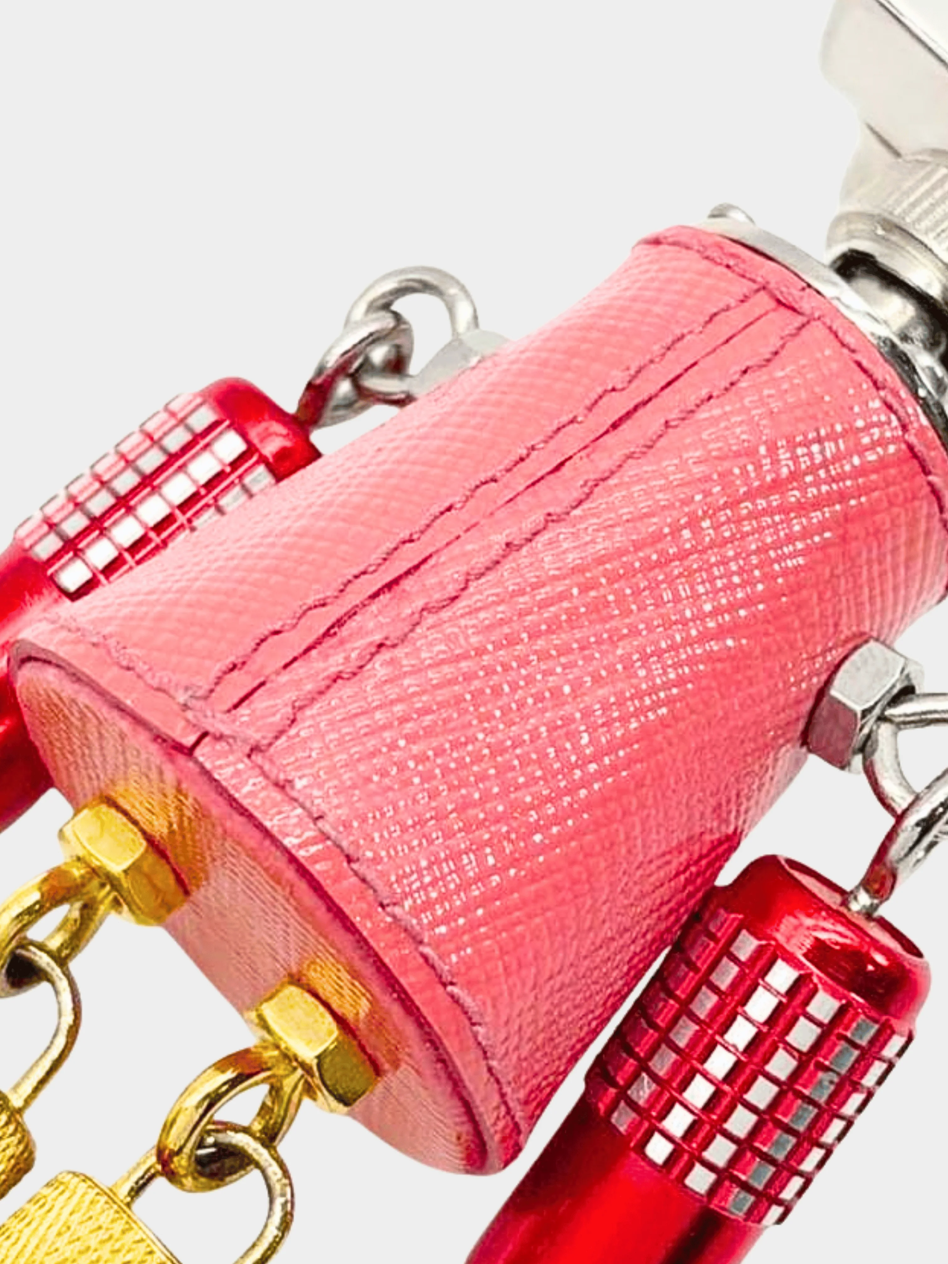 Prada 2010s Pink Julietta Lady Robot Keychain - Image 4