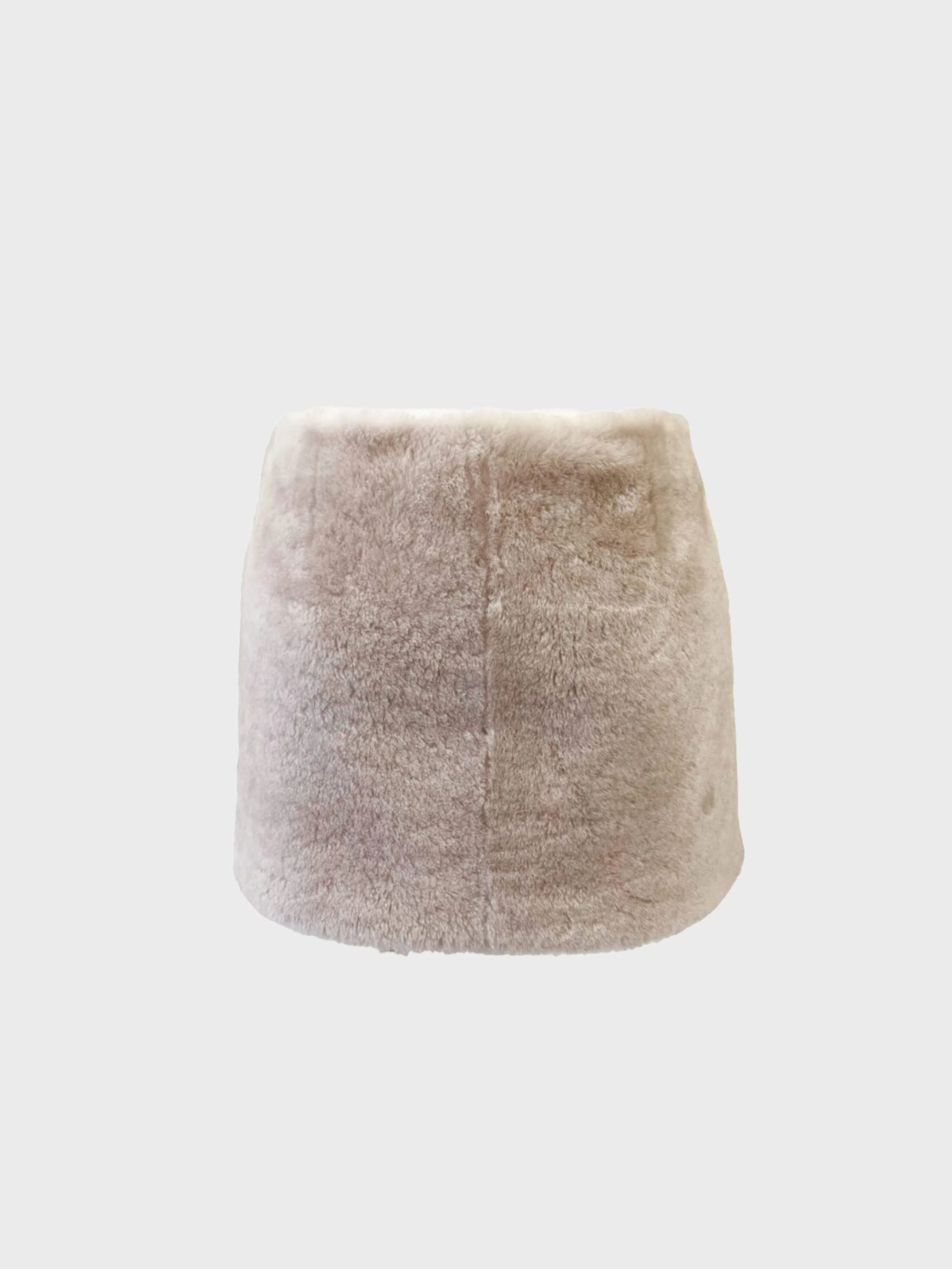 Prada 2020s Pink Shearling Mini Skirt - Image 2