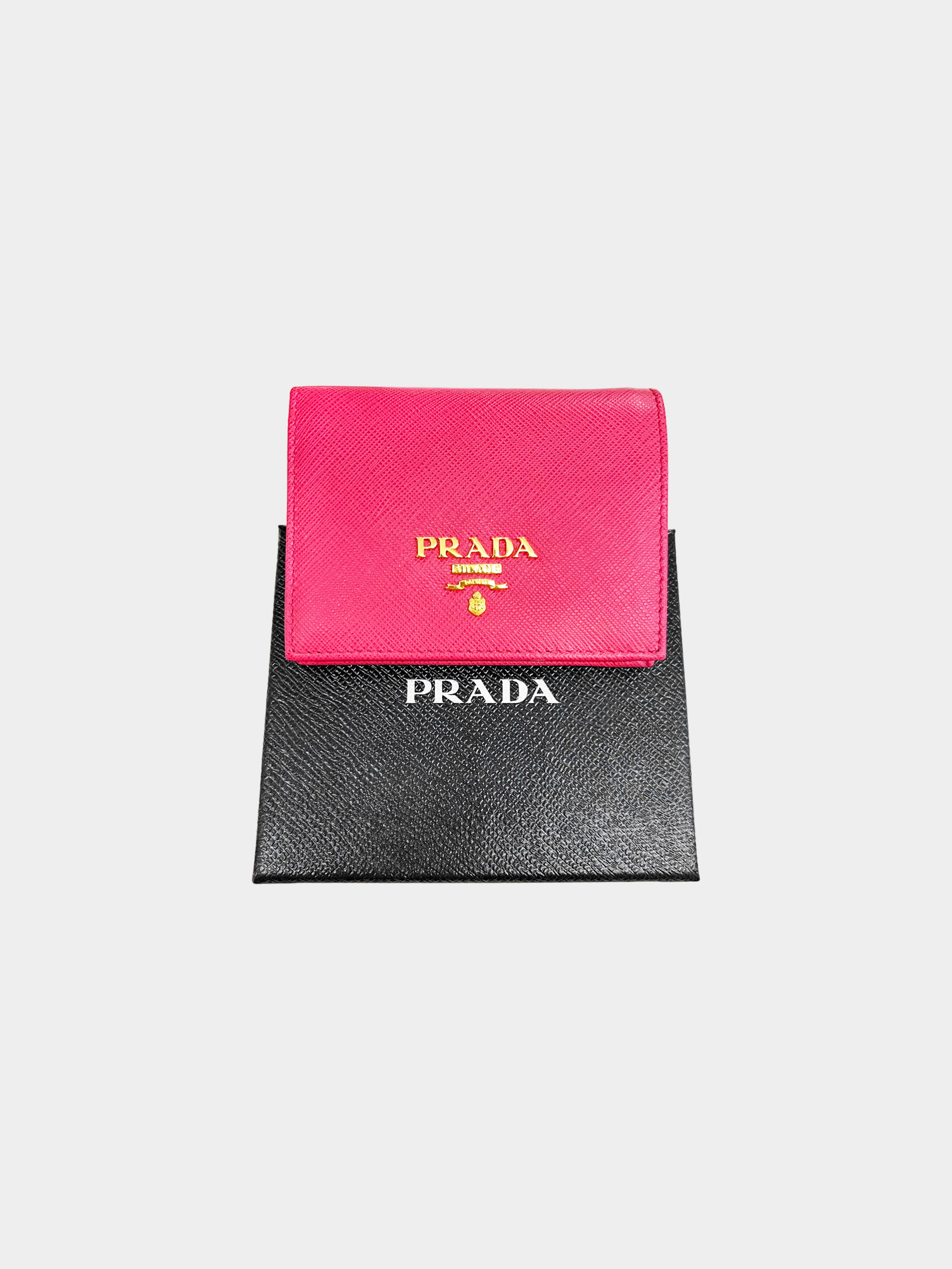 Prada 2010s Pink Small Saffiano Leather Wallet - Image 4