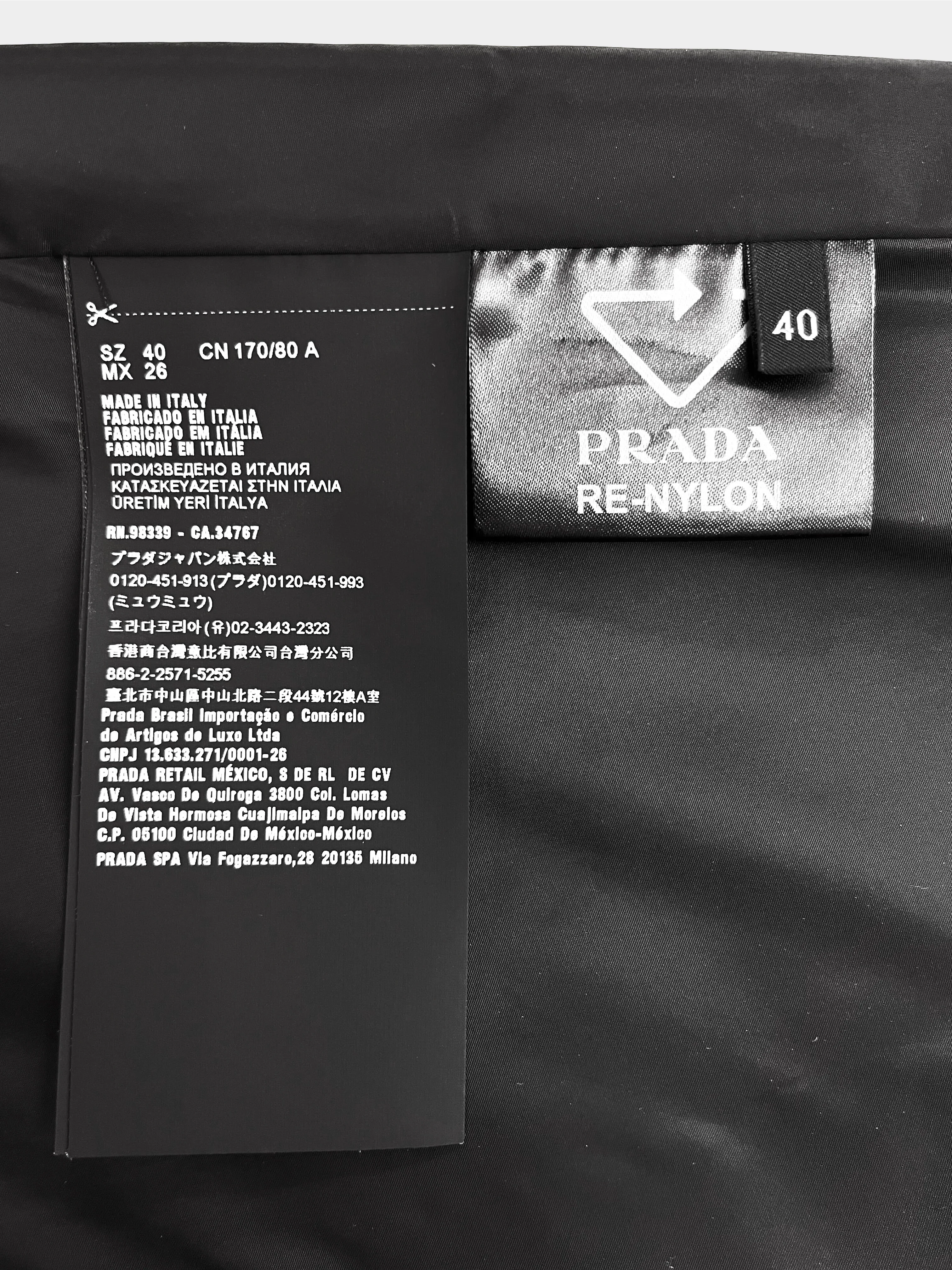 Prada 2020 Black Re-nylon Buckled Dress - Image 3