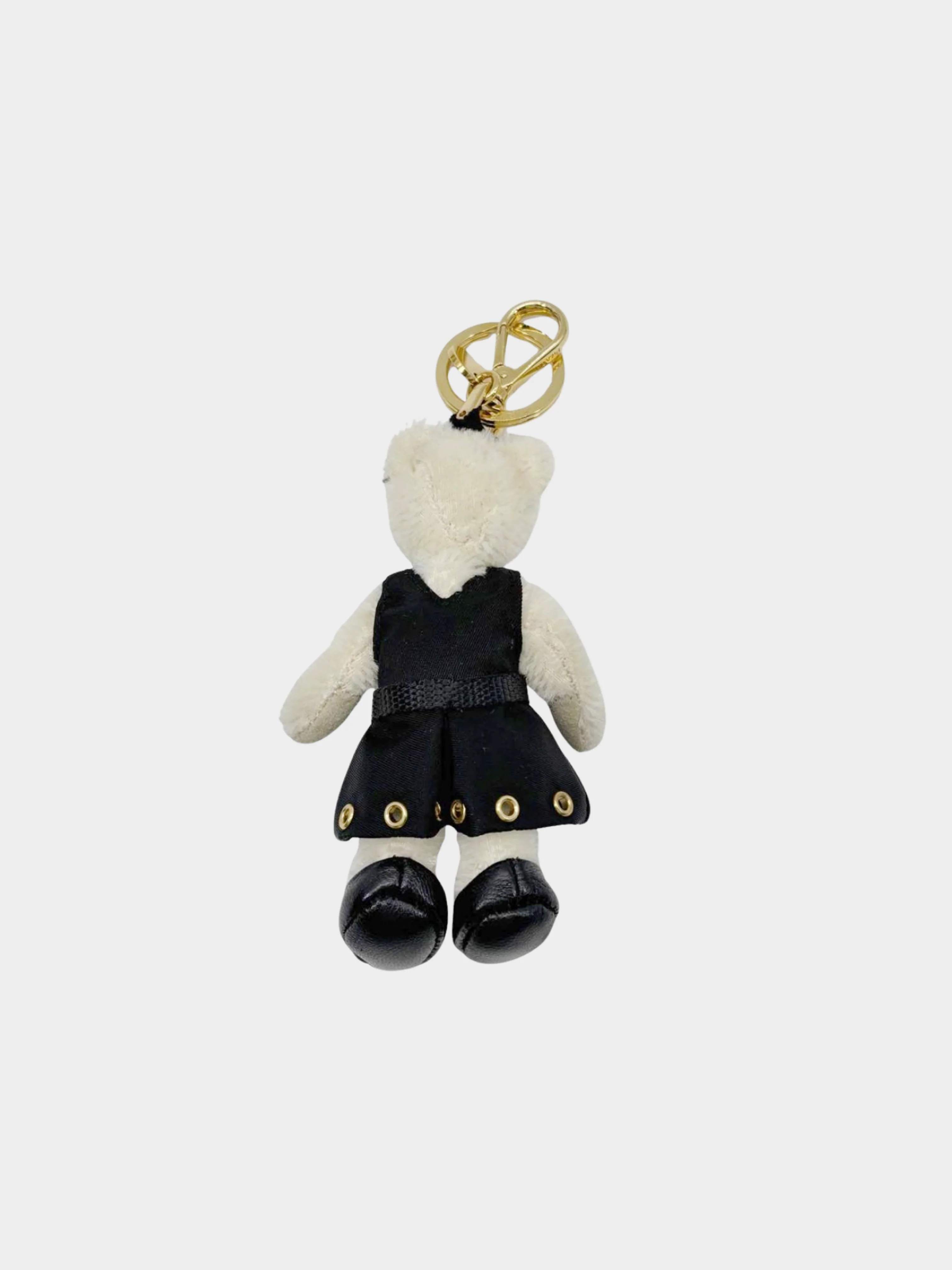 Prada 2020s Ivory and Black Teddy Bear Keychain - Image 2