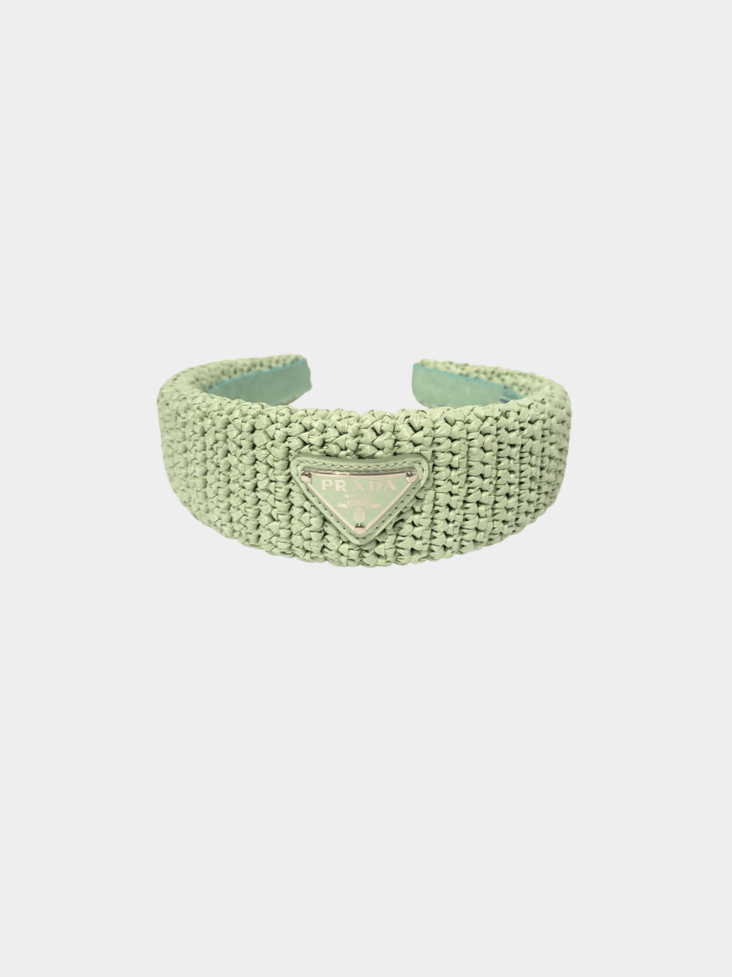 Prada 2020s Mint Green Crochet Headband - Image 2